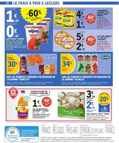 E.Leclerc - Prévisualisation de PUR JUS MULTIFRUITS RÉFRIGÉRÉ(4) "JAFADEN", 90 cl. Panachage possible entre différentes variétés avec des prix différents. valide à partir de 12.05.2026 | Page: 16