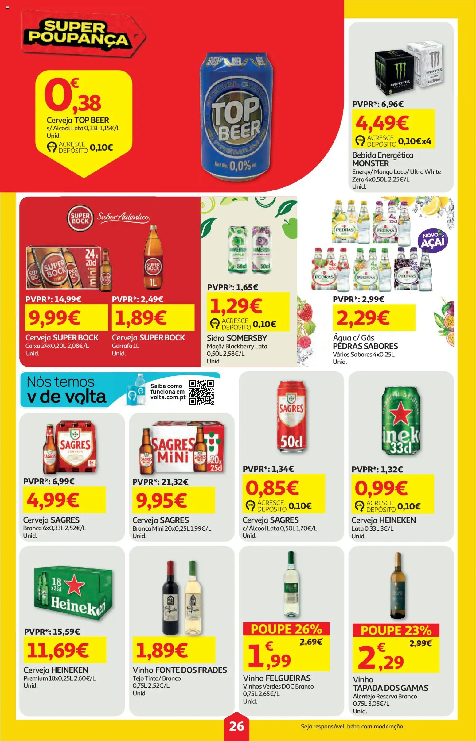 Auchan folheto │ válido de 07.05.2026 | Página: 26 | Produtos: Agua, Top, Somersby, Bebida