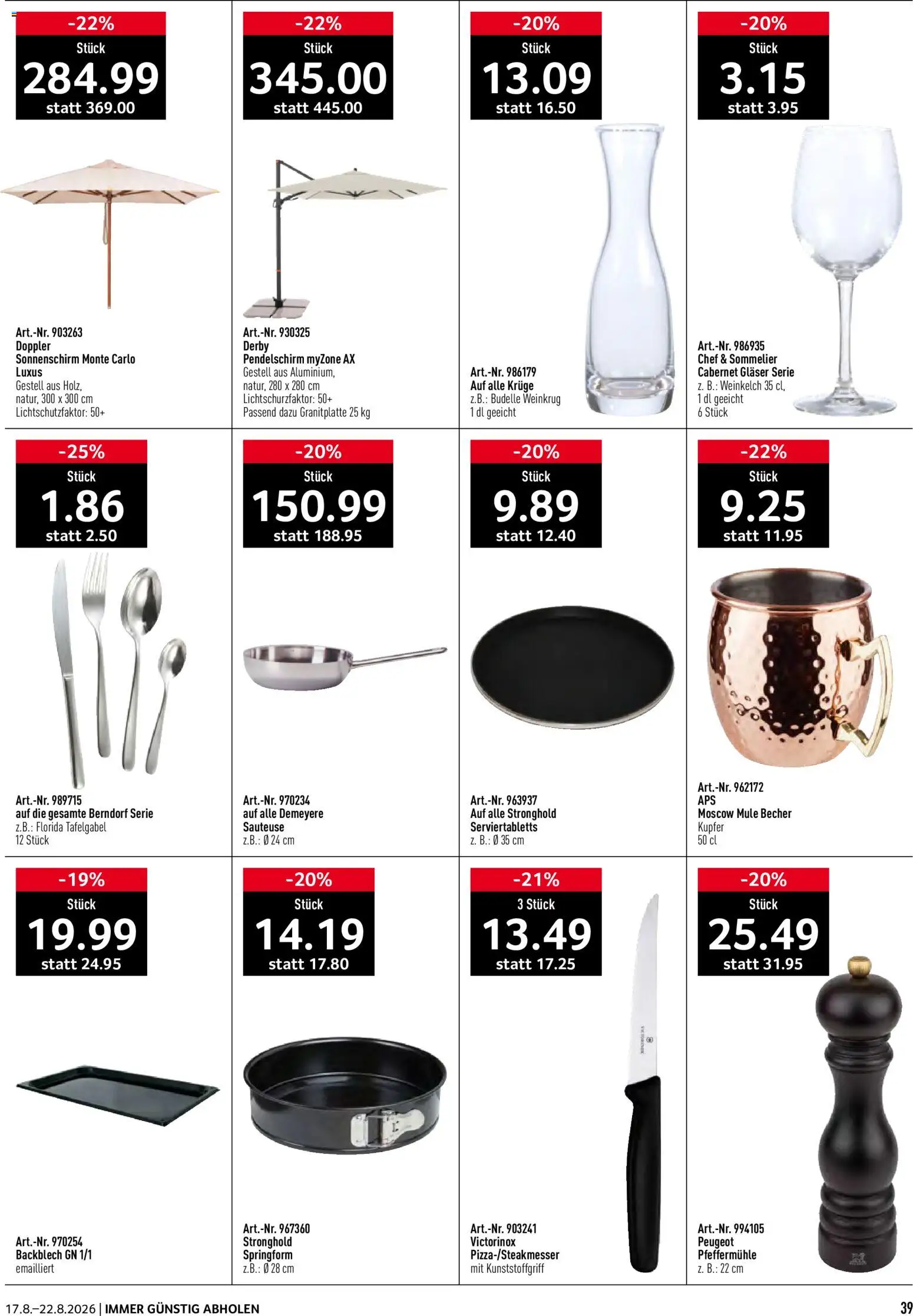 Prodega aktionen – gültig ab 17.08.2026 | Seite: 39 | Produkte: Pfeffermühle