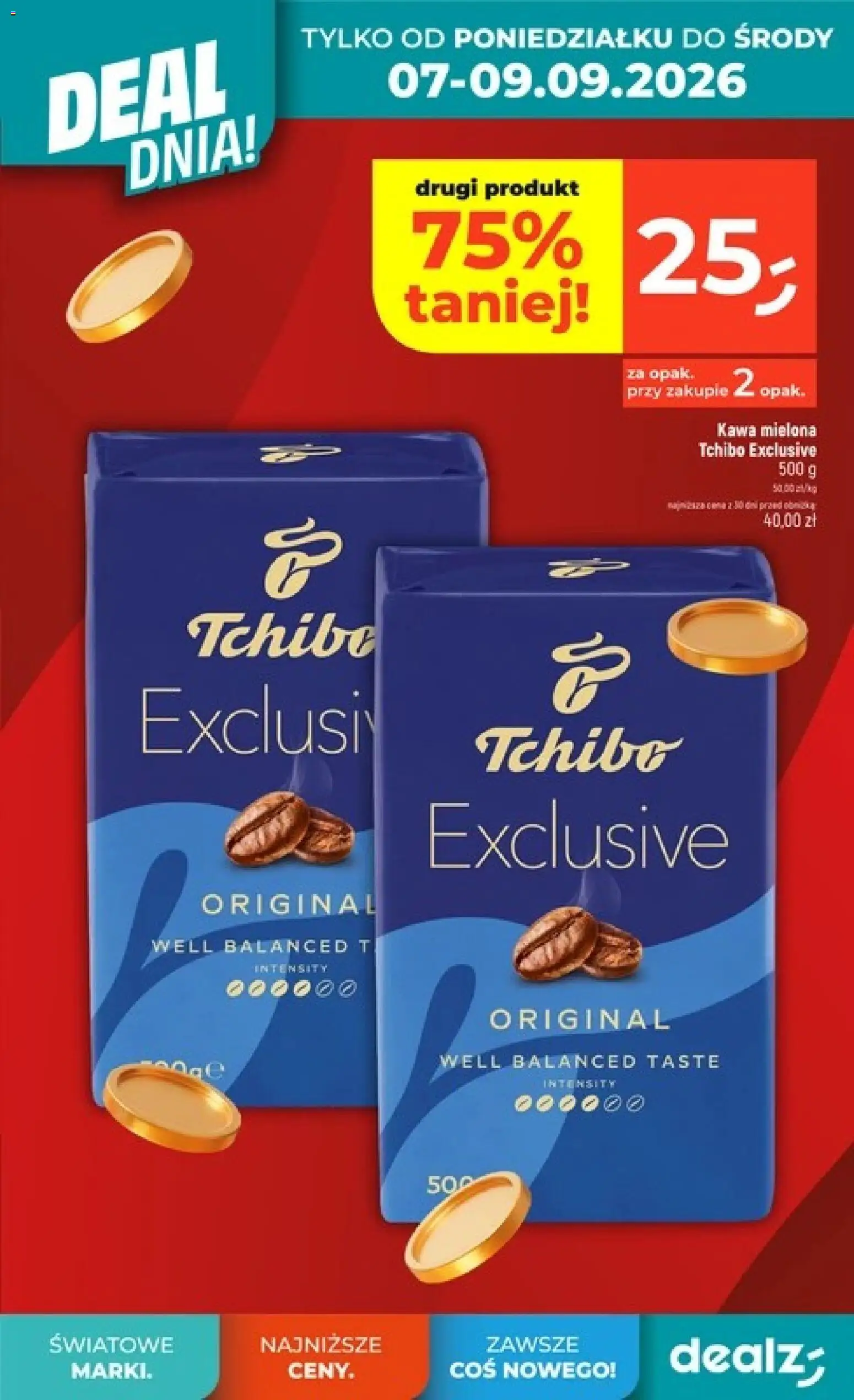 Dealz gazetka - Deal dnia od 03.09.2026 | Strona: 5 | Produkty: Tchibo exclusive, Tchibo, Kawa, Kawa mielona
