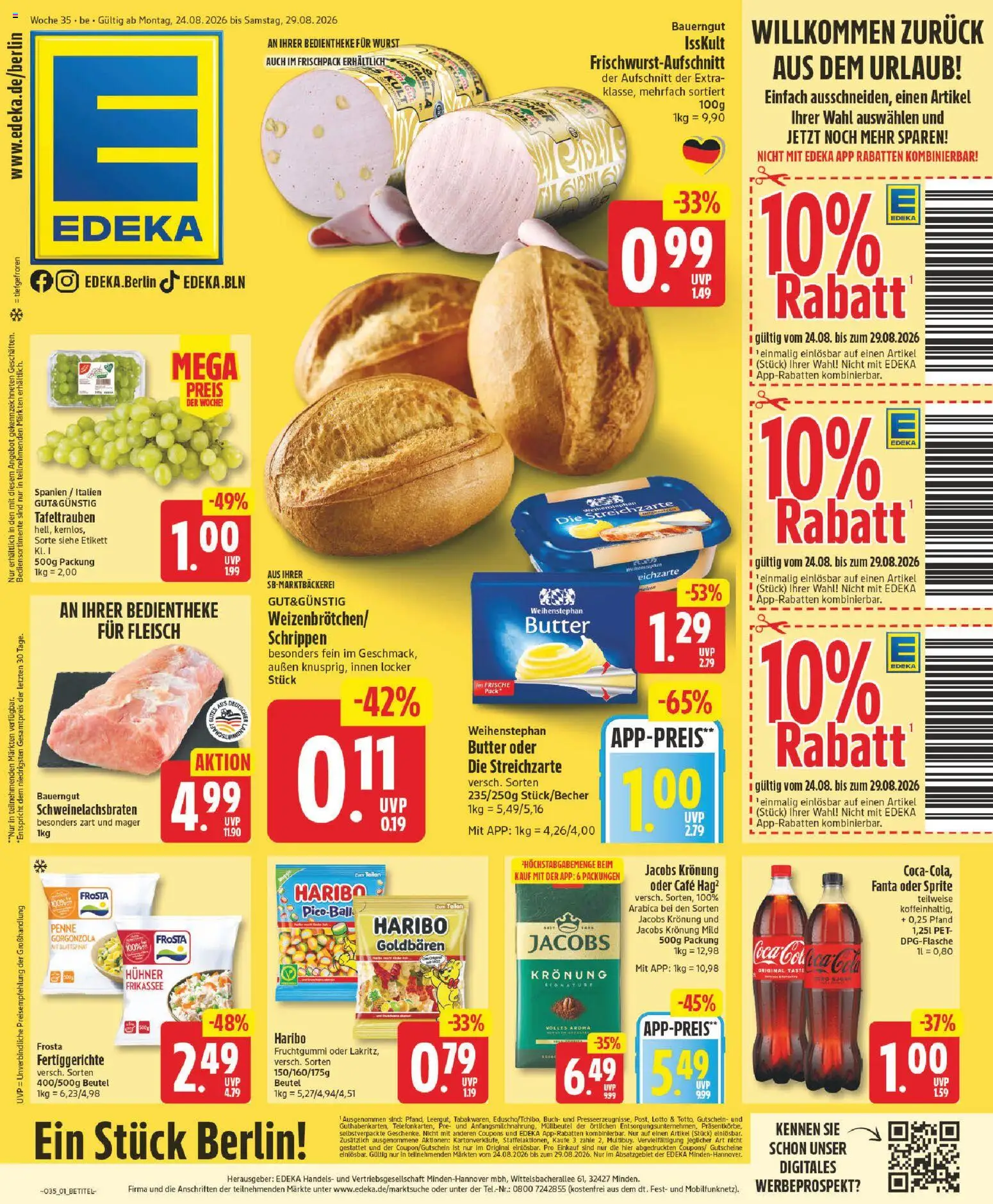 Edeka Prospekt – gültig ab 24.08.2026 | Seite: 1