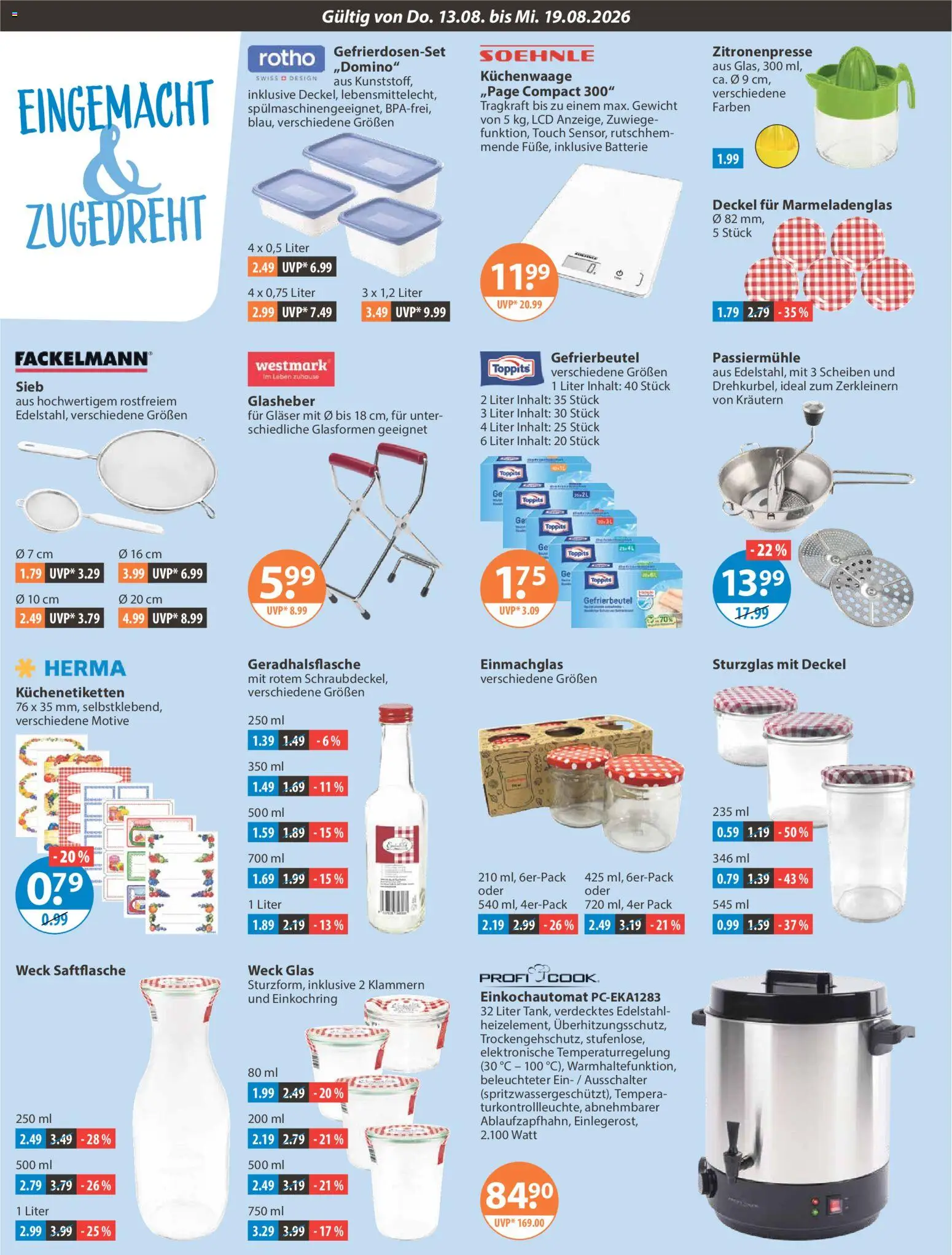V-Markt Angebote – gültig ab 13.08.2026 | Seite: 14 | Produkte: Gewicht, Batterie