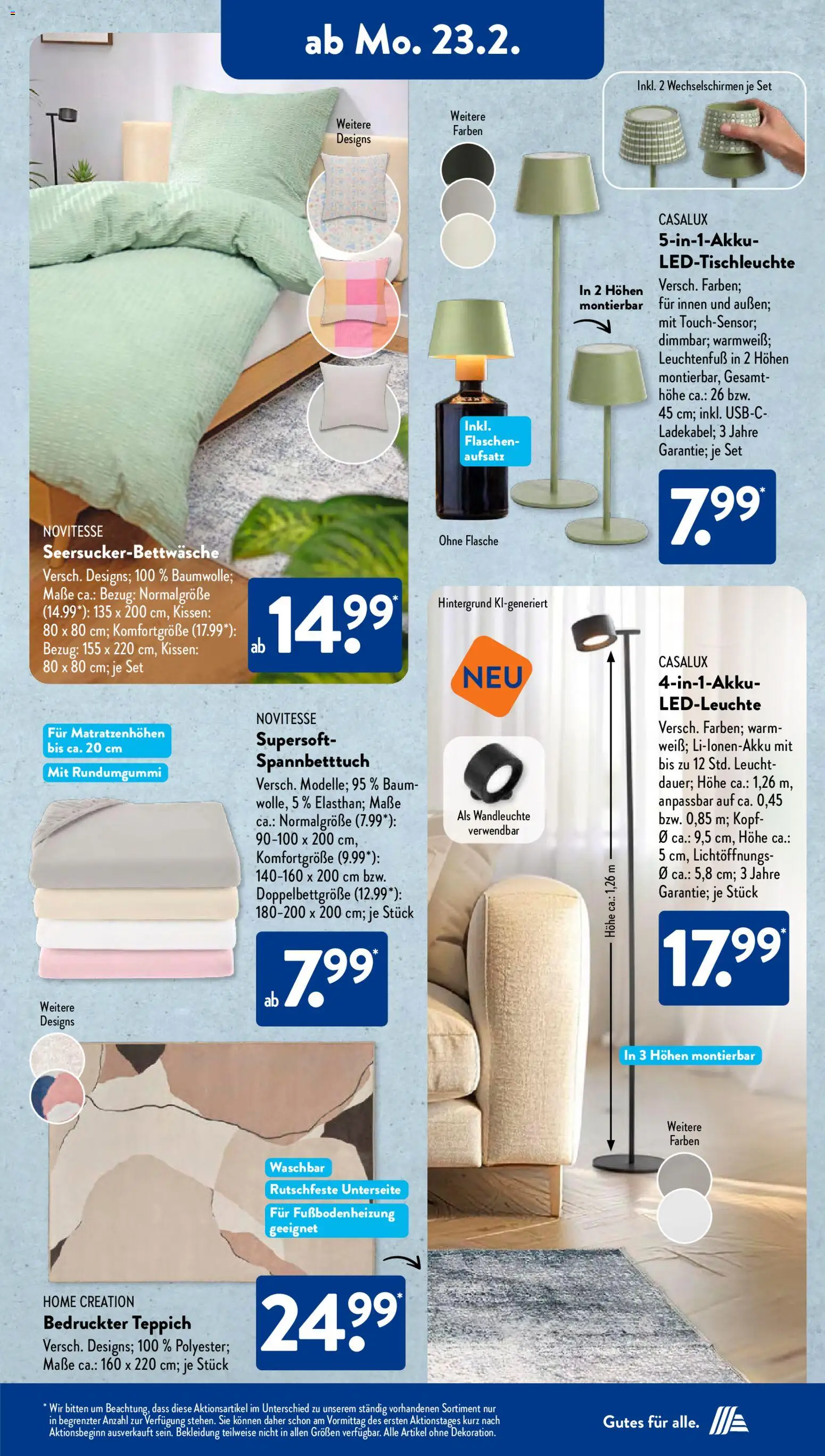 Aldi Süd Prospekt 	 – gültig ab 23.02.2026 | Seite: 15 | Produkte: Garnelen, Fischstabchen, Schinken, Hackfleisch