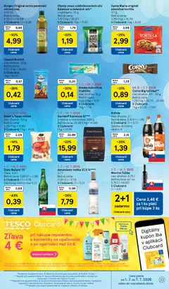 Tesco leták platný od 01.07.2026 | Strana: 23 | Produkty: Davidoff, Chlieb, Olivový olej, Amundsen vodka