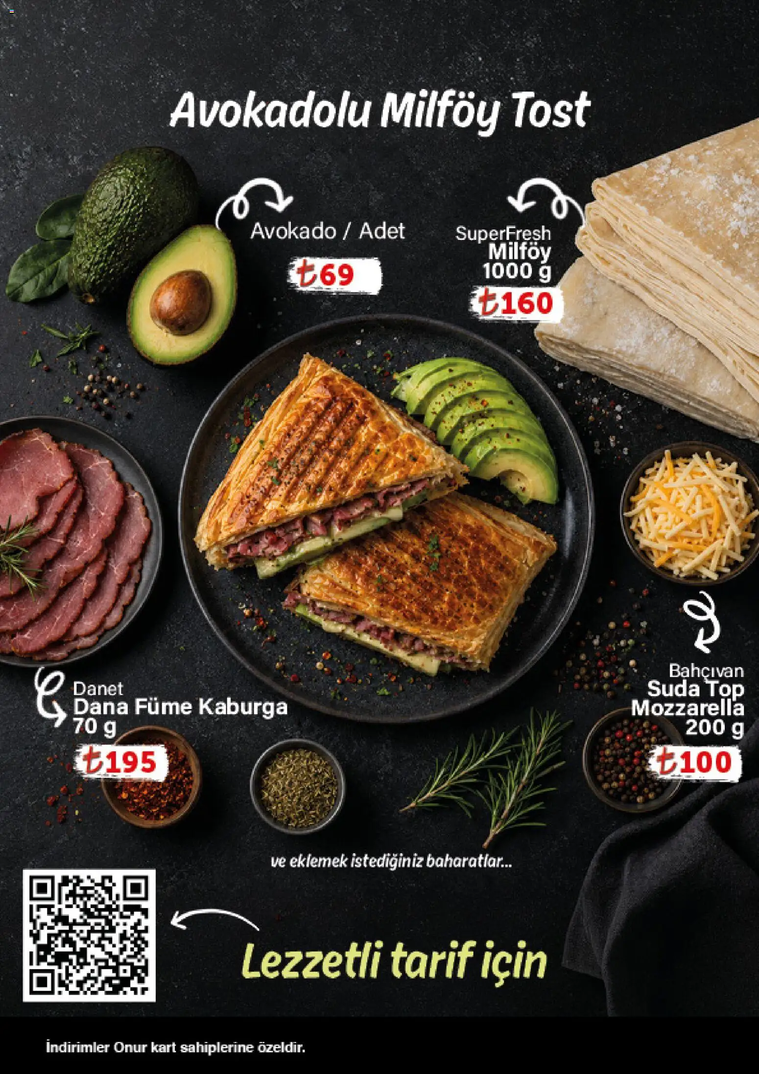 Onur Market - Katalog Gurme - 14 Temmuz 2026 tarihinden itibaren geçerlidir | Sayfa: 4 | Ürünler: Avokado, Dana füme