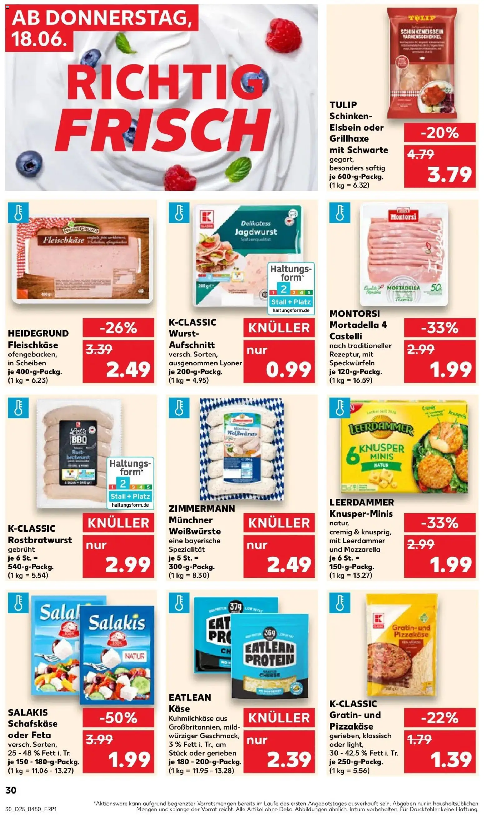 Kaufland Prospekt Tuttlingen – gültig ab 15.06.2026 | Seite: 35 | Produkte: Mozzarella, Leerdammer, Salakis, Schinken