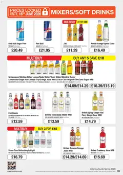 Preview of Booker Wholesale - spring catering news 2026 valid from 22.05.2026 | Page: 105 | Products: Papier carton, Soda, Tonic water, Lemon