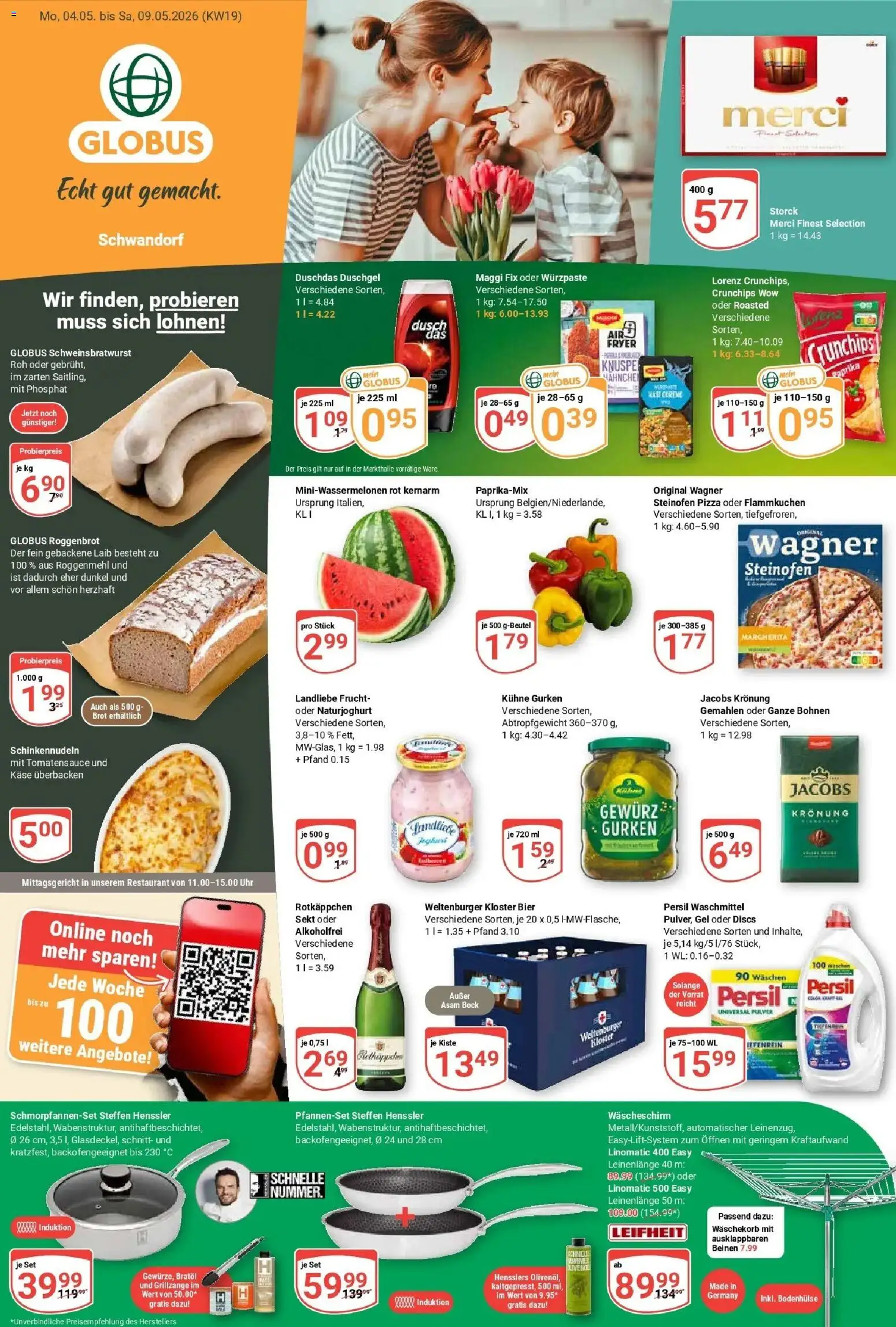 Globus Prospekt Schwandorf	 (ab 04.05.2026) » Angebote online | Seite: 1 | Produkte: Maggi, Duschgel, Duschdas, Pizza