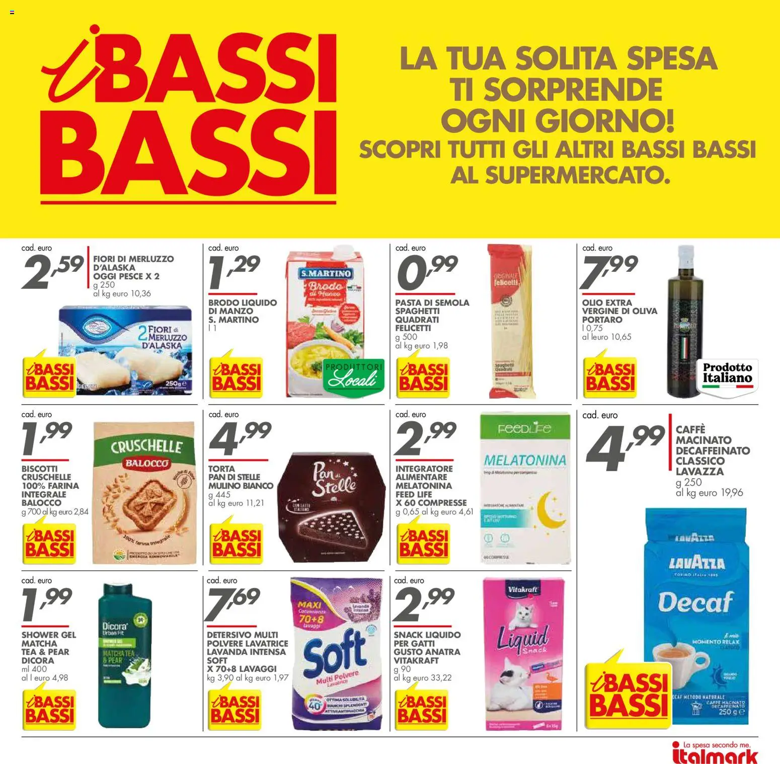 Volantino Italmark del 21/10/2026 | Pagina: 24 | Prodotti: Pesce, Biscotti, Matcha, Lavazza