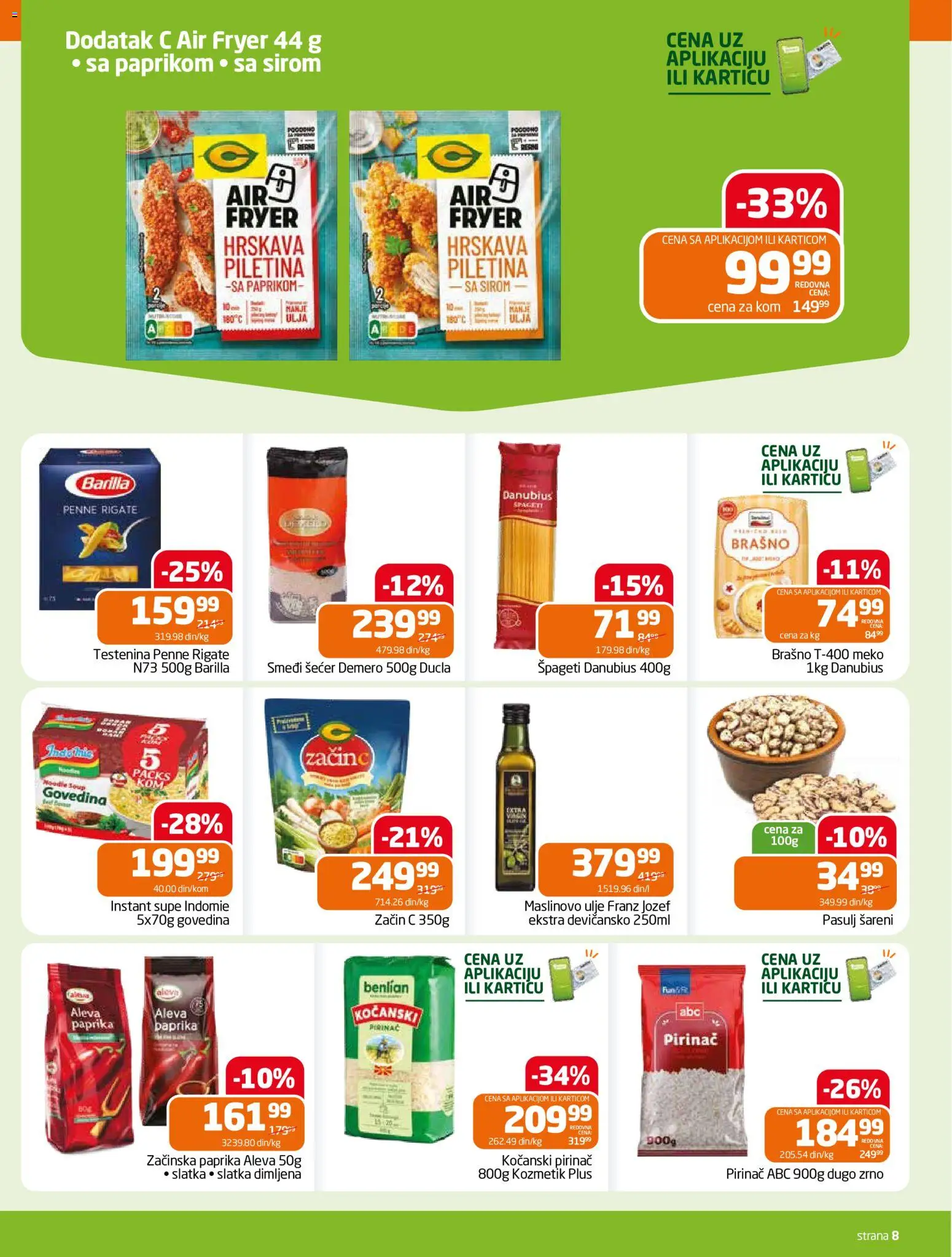 Gomex katalog - važi od 19.08.2026 | Strana: 8 | Proizvode: Govedina, Pasulj, Barilla, Brašno