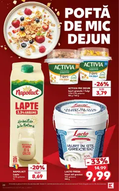 Kaufland RO akciós újság - amely érvényes a következő dátumtól: 2026.09.23. | Oldal: 28 | Termékek: Activia, Granola