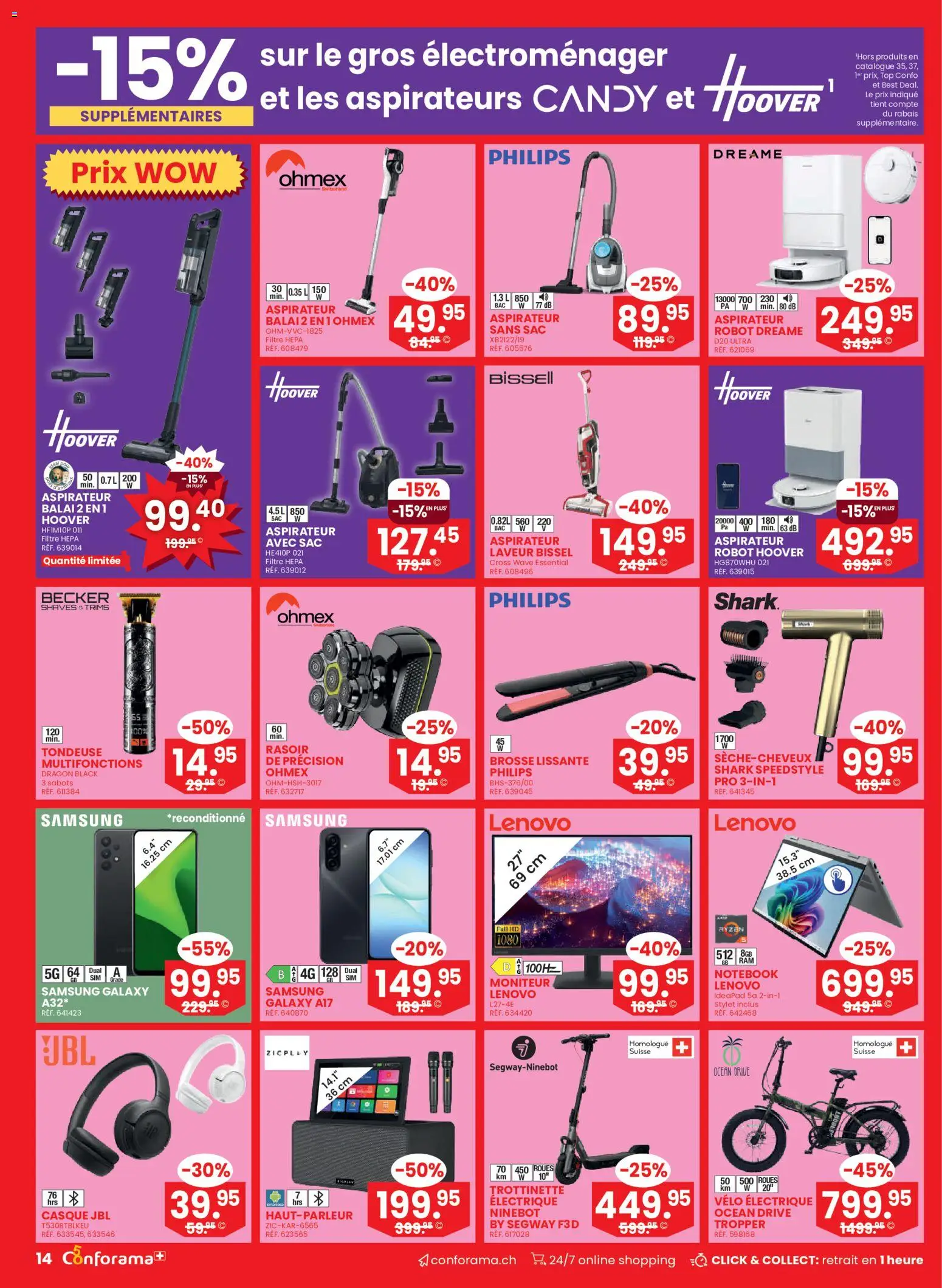 Conforama aktionen FR Nr 36 – gültig ab 02.09.2026 | Seite: 14 | Produkte: Notebook, Top, Lenovo, Philips