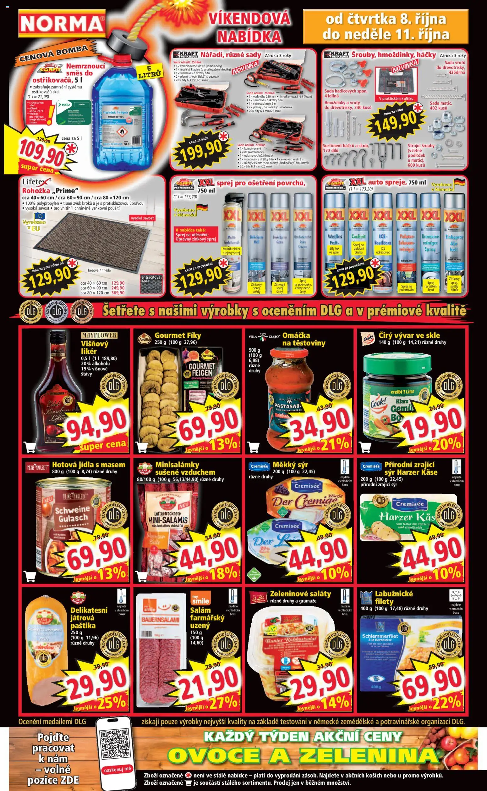 Norma leták od 05.10.2026 | Strana: 8 | Produkty: Nůžky, Zrající sýr, Hotová jídla, Filet