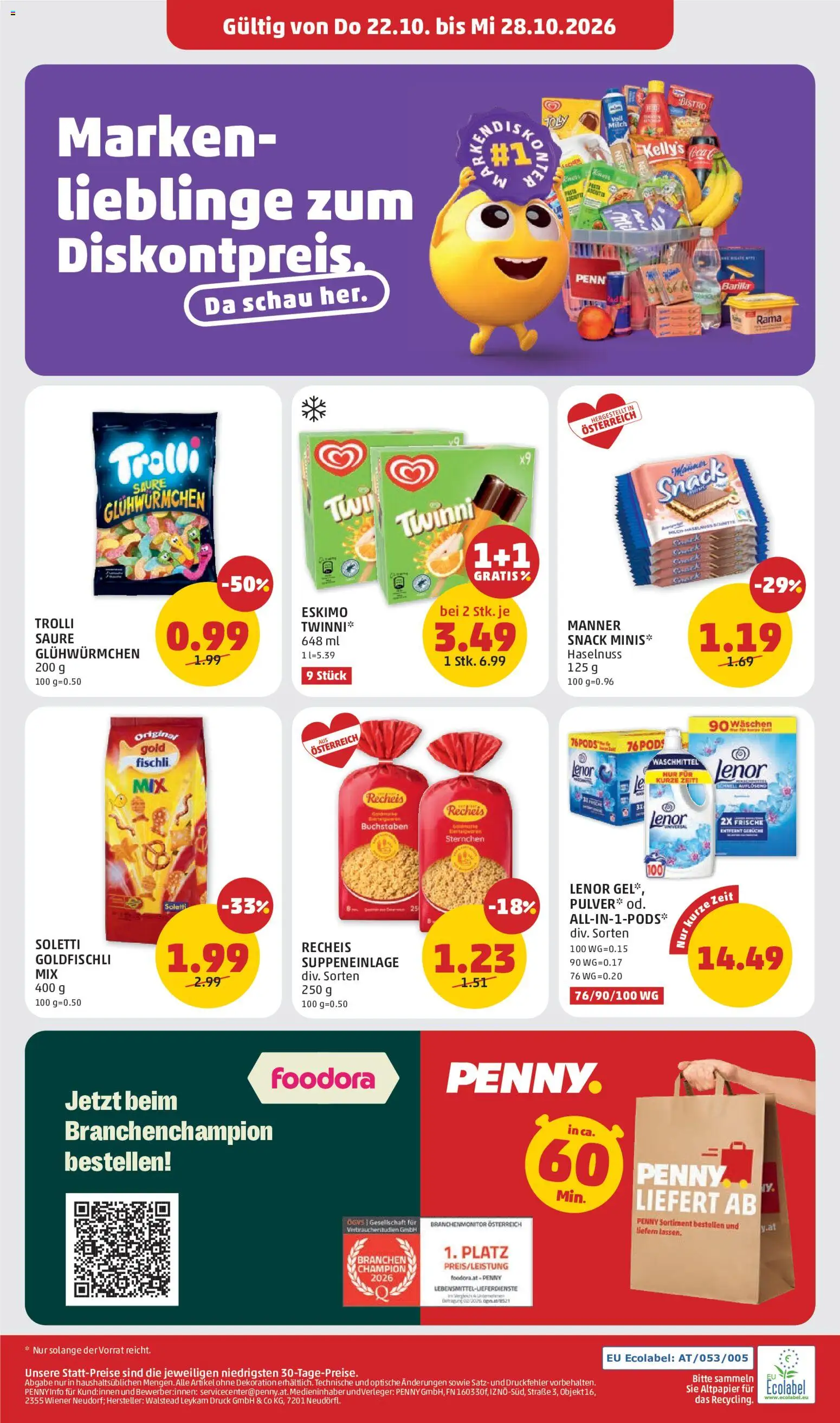 Penny Markt Eröffnung gültig ab 22.10.2026 | Seite: 8 | Produkte: Barilla, Milch, Waschmittel