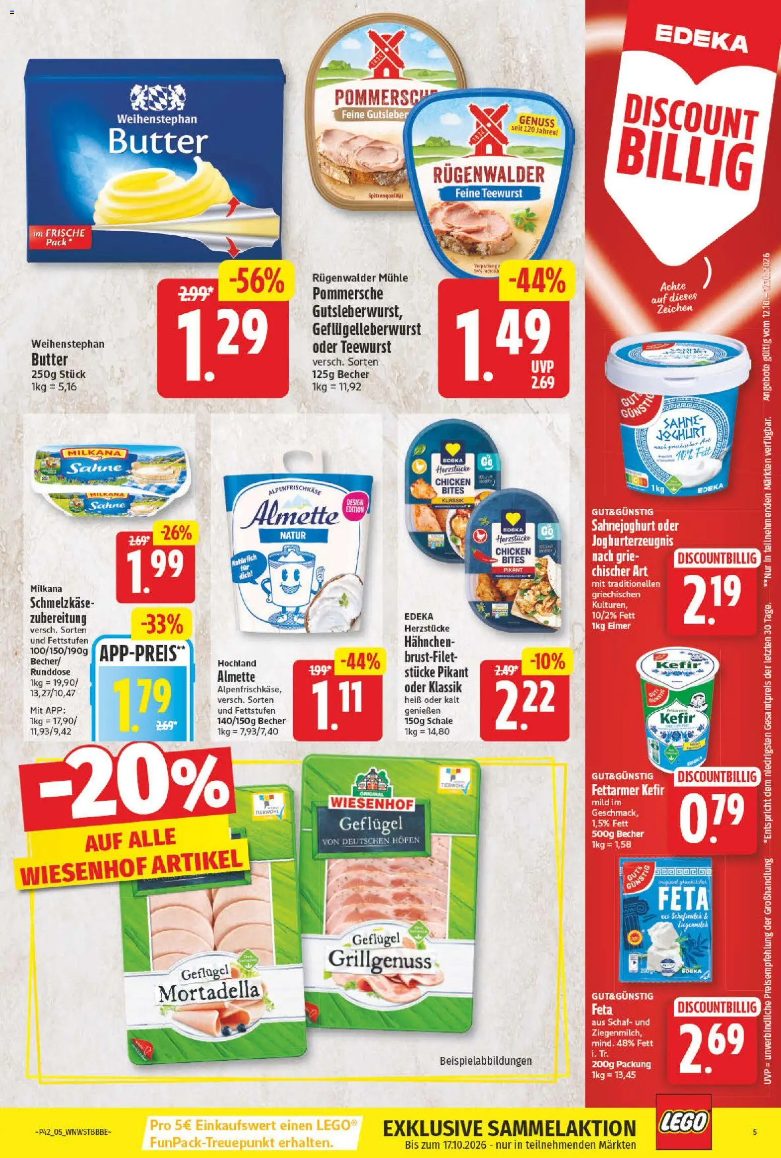 NP Discount Prospekt – gültig ab 12.10.2026 | Seite: 5 | Produkte: Hahnchen, Butter, Joghurt, Weihenstephan butter