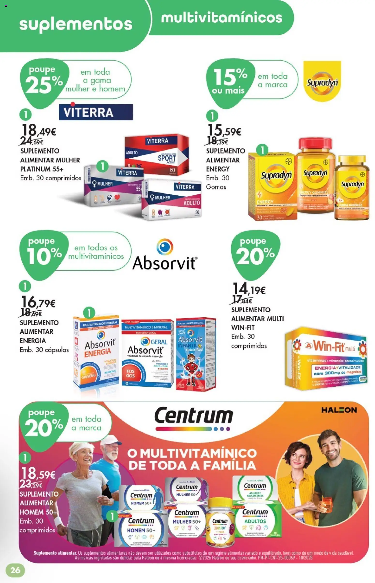 Pingo Doce Bem Estar Regresso à Rotina Lojas │ válido de 25/08/2026 | Página: 26 | Produtos: Geleia, Cápsulas, Vitamina c, Gomas