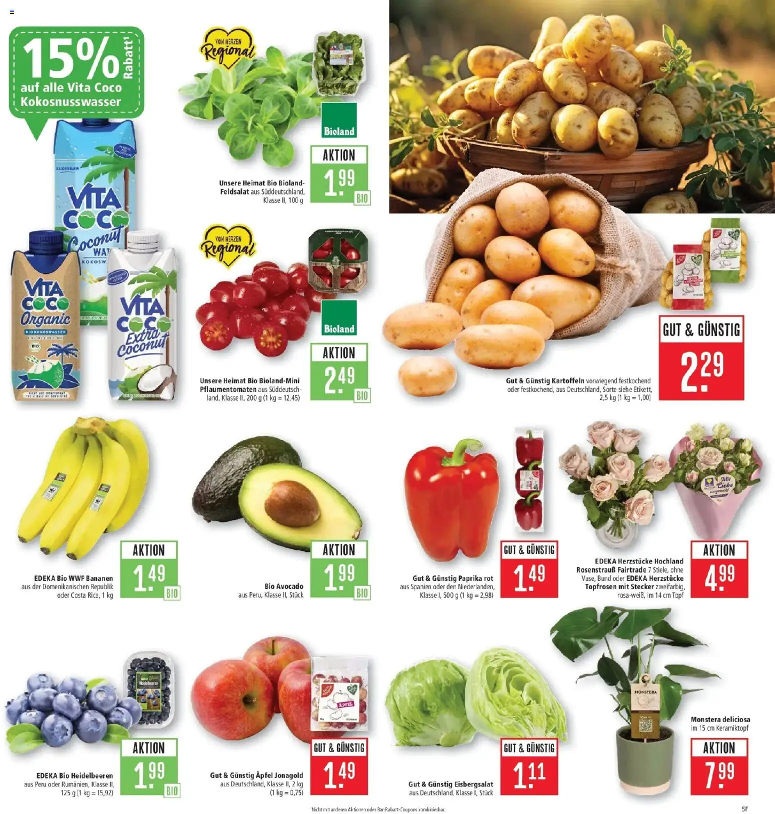 Marktkauf Prospekt Kirchheim (ab 14.09.2026) » Angebote online | Seite: 5 | Produkte: Paprika rot, Bananen, Kartoffeln, Paprika