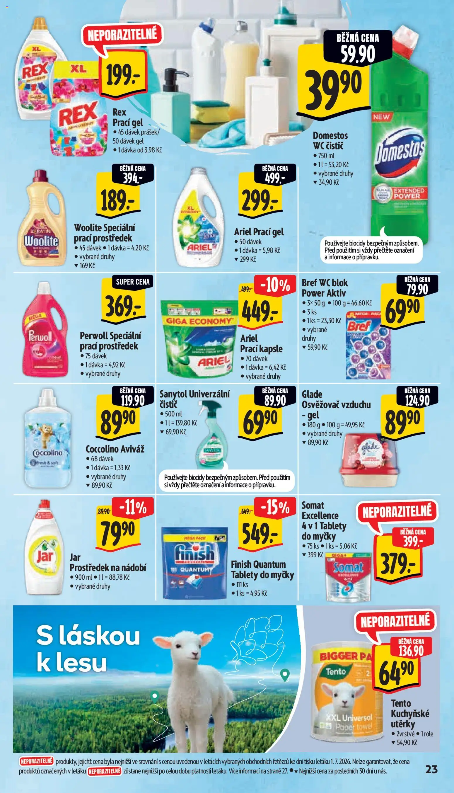 Albert leták - Hypermarket od 08.07.2026 | Strana: 35 | Produkty: Univerzální čistič, Woolite, Domestos, Wc