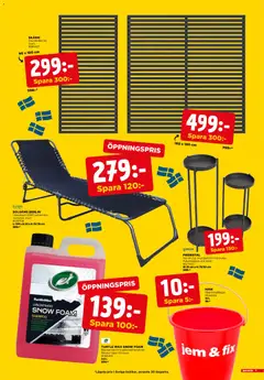Jem & Fix erbjudanden - Förhandsvisning av reklamblad från butik Jem & Fix aktuell från 26.05.2026 | Sida: 9 | Produkter: Solsäng, Piedestal, Hink, Set