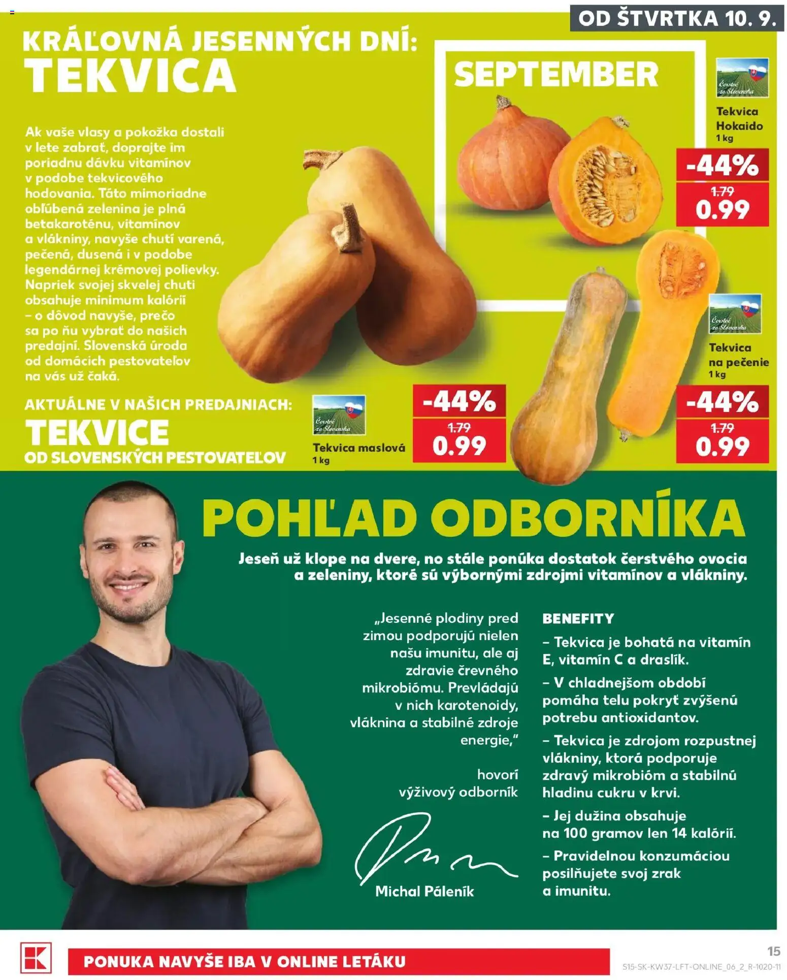 Kaufland SK akciós ujság - amely érvényes a következő dátumtól: 2026.09.10. | Oldal: 15 | Termékek: Vitamin, Vas, Vitamin c