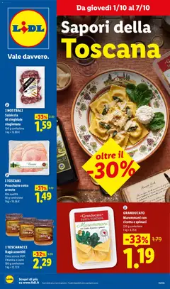 Anteprima del volantino Lidl volantino Toscana valido a partire dal 01/10/2026