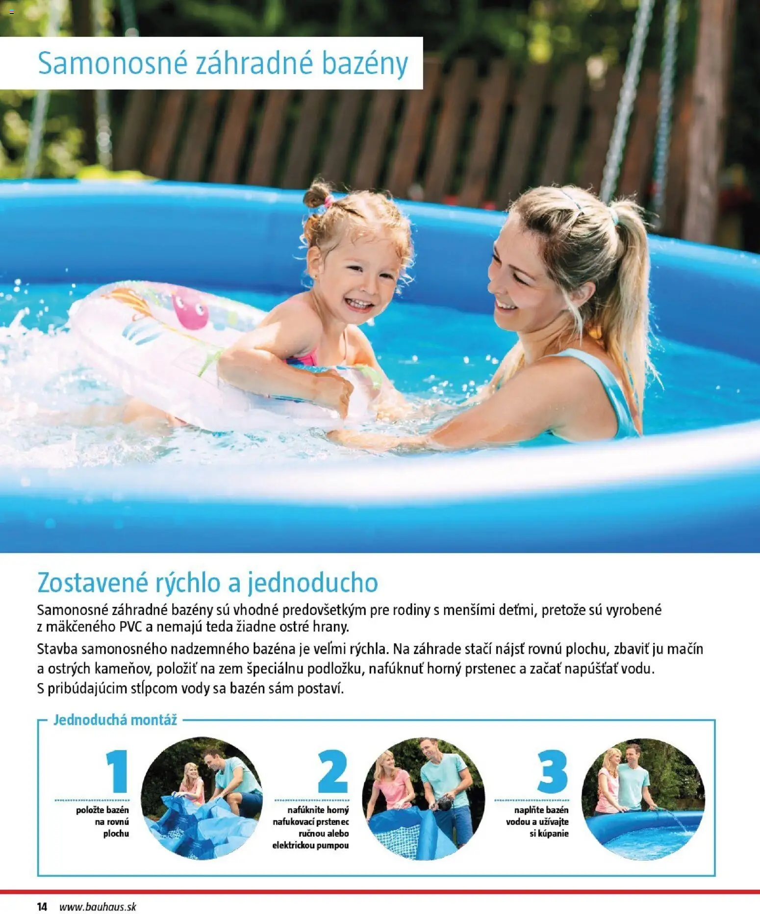 Nové Bauhaus akcie – leták je platný od 22.07.2026 | Strana: 14 | Produkty: Bazény, Bazén