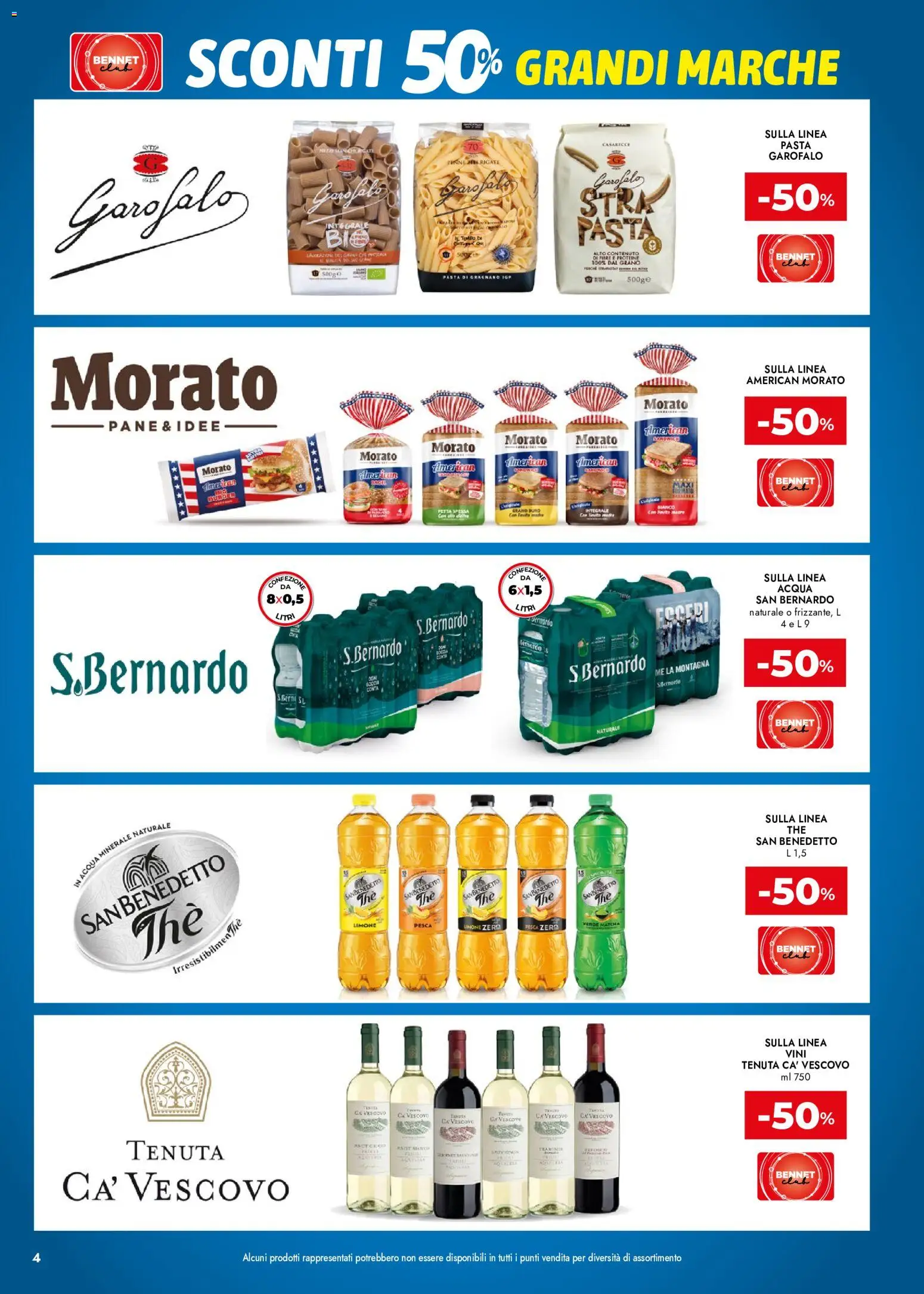 Volantino bennet del 10/09/2026 | Pagina: 4 | Prodotti: Pane, Acqua, Limone, Pasta
