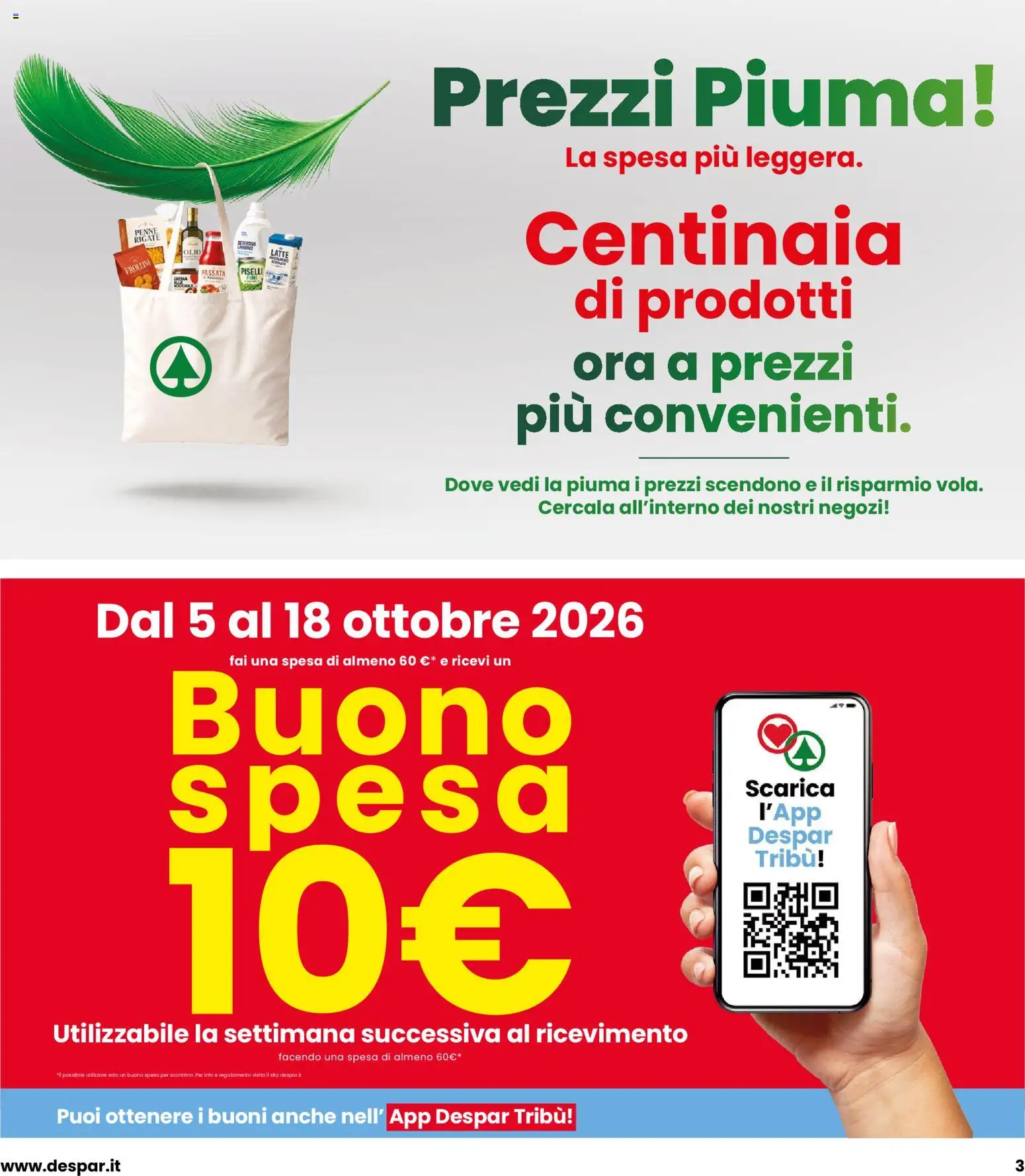 Volantino Eurospar del 08/10/2026 | Pagina: 3 | Prodotti: Latte, Lavatrice, Piselli, Penne