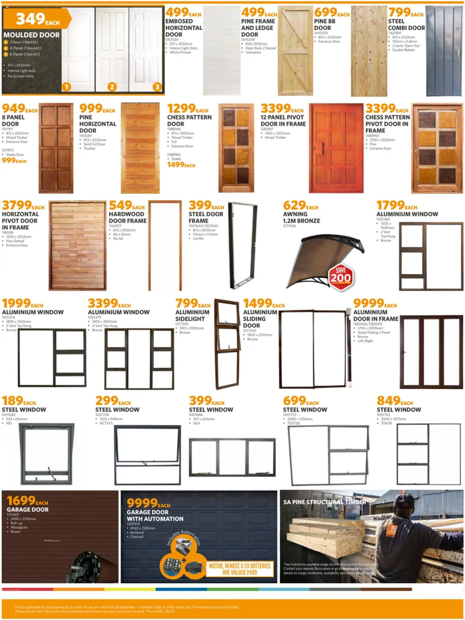 New BUCO catalogue – valid from 28/09/2026 | Page: 7 | Products: Frame, Stable door, Door frame, Light