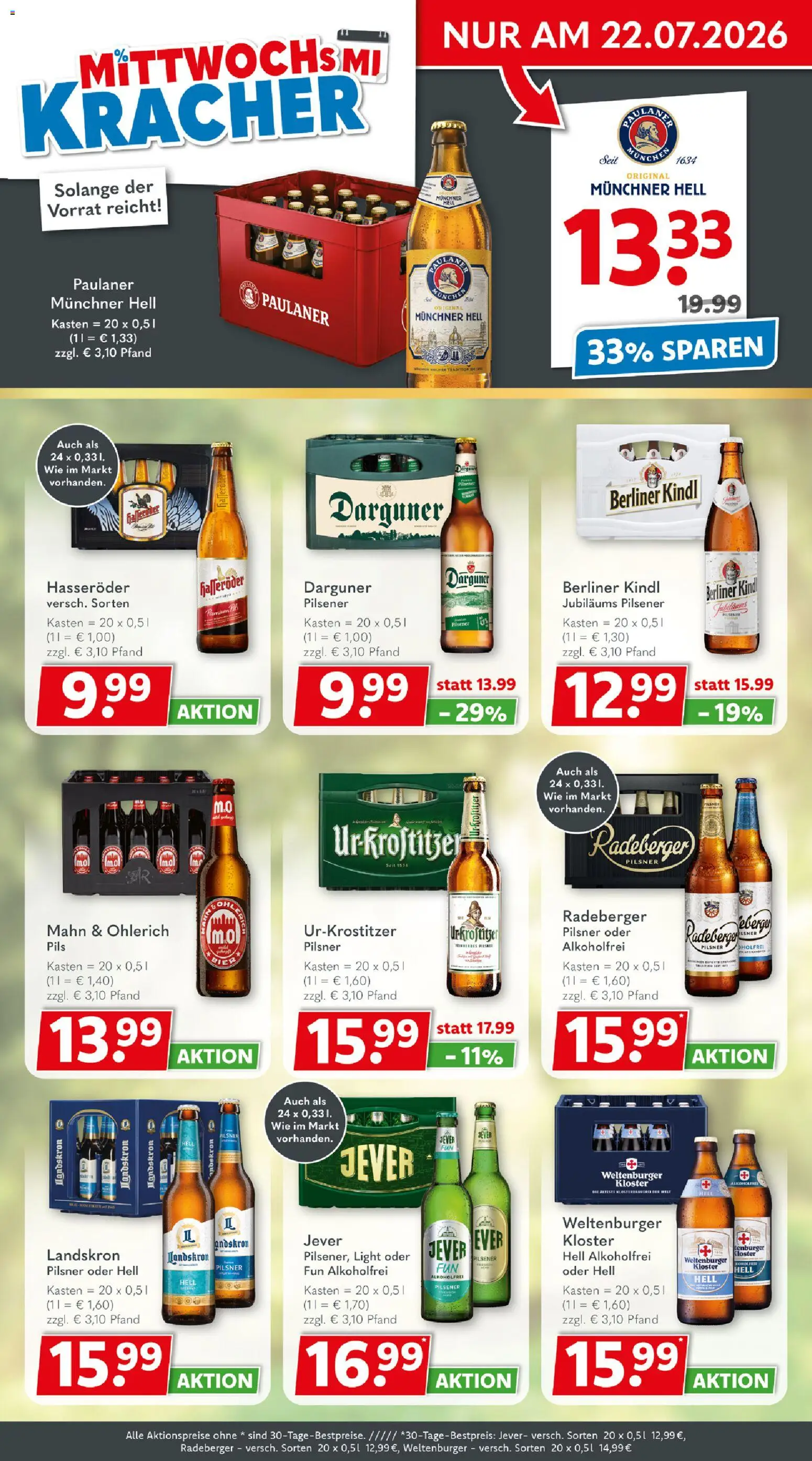 Getränkeland Prospekt – gültig ab 20.07.2026 | Seite: 2 | Produkte: Berliner, Pils, Hasseröder, Paulaner