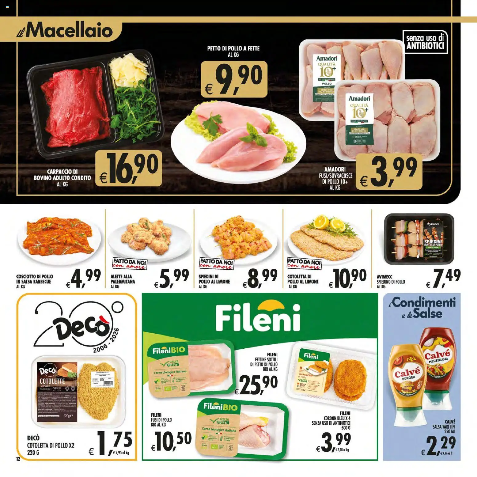 Volantino Decò del 21/08/2026 | Pagina: 12 | Prodotti: Bovino, Salsa, Limone, Rustici
