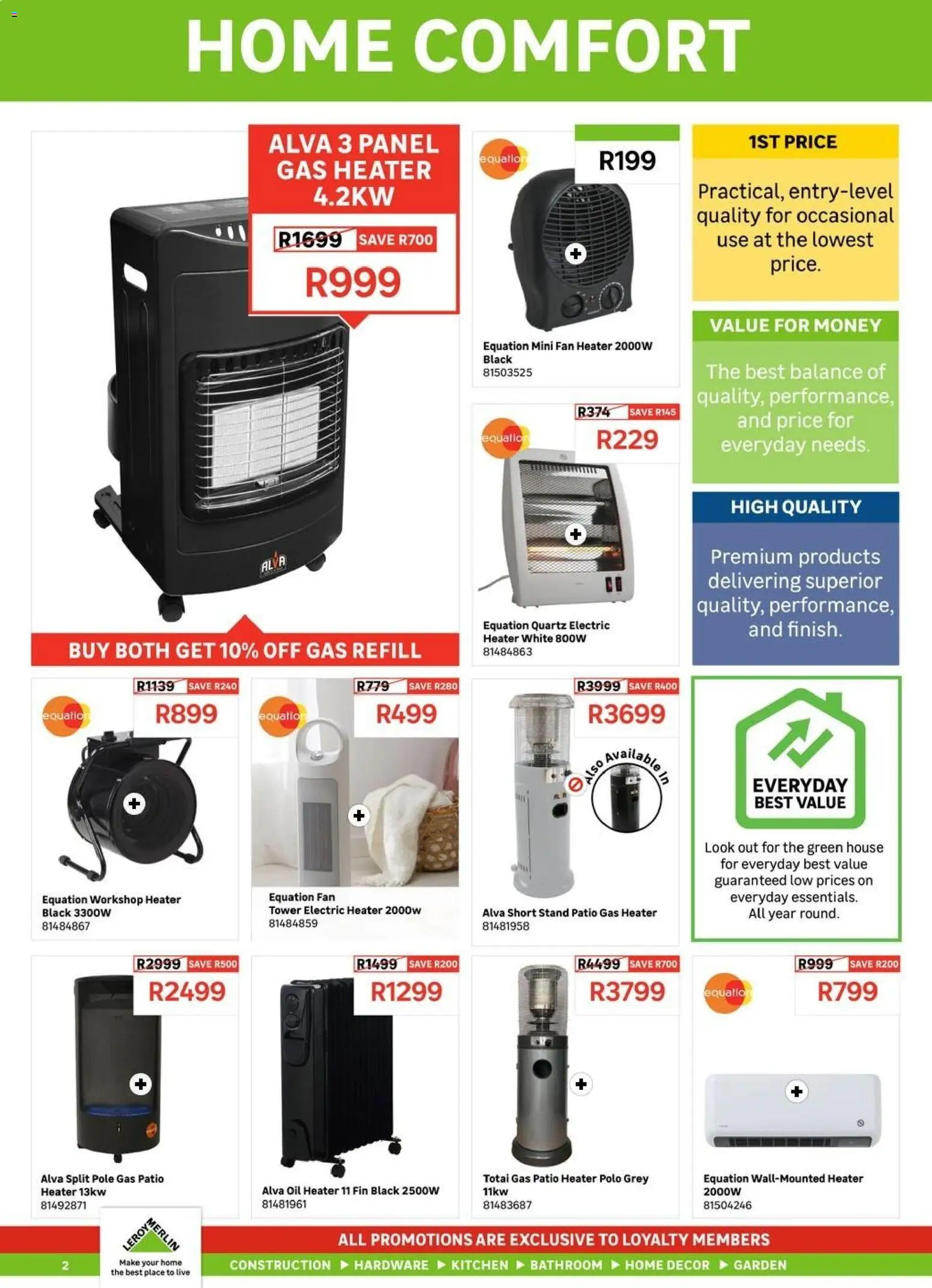 New Leroy Merlin catalogue – valid from 01/07/2026 | Page: 2 | Products: Fan, Fan heater, Oil, Heater