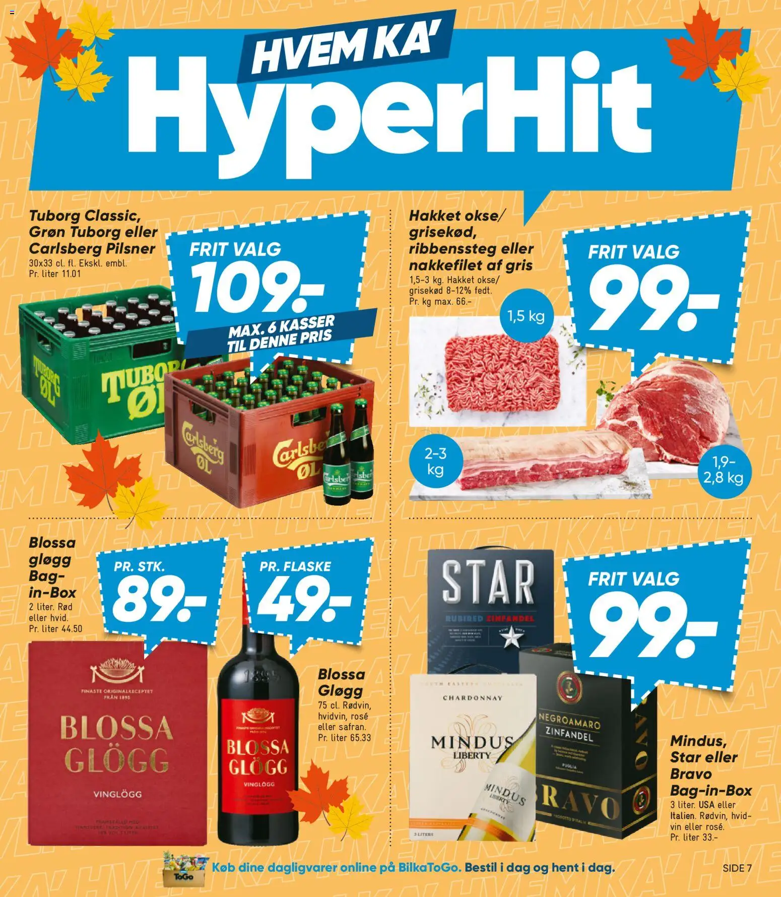 Bilka tilbudsavis – gyldig fra 23/10/2026 | Side: 7 | Produkter: Dagligvarer, Vin, Nakkefilet