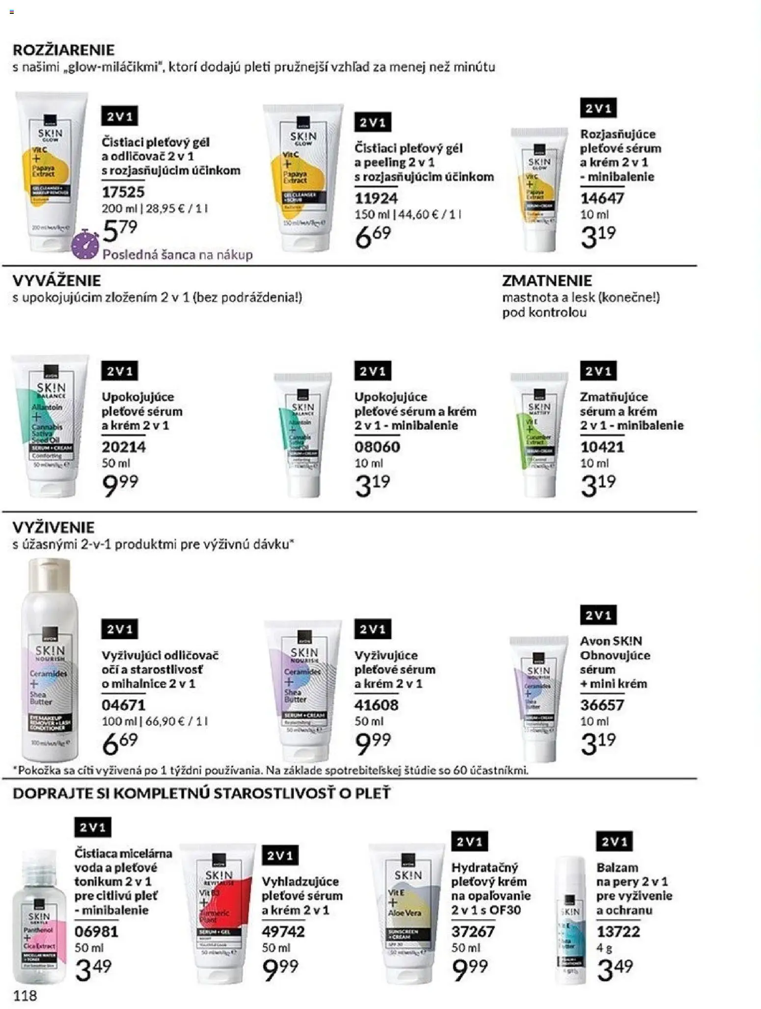 Nové Avon akcie – leták je platný od 01.06.2026 | Strana: 118 | Produkty: Peeling, Odličovač, Krém, Voda