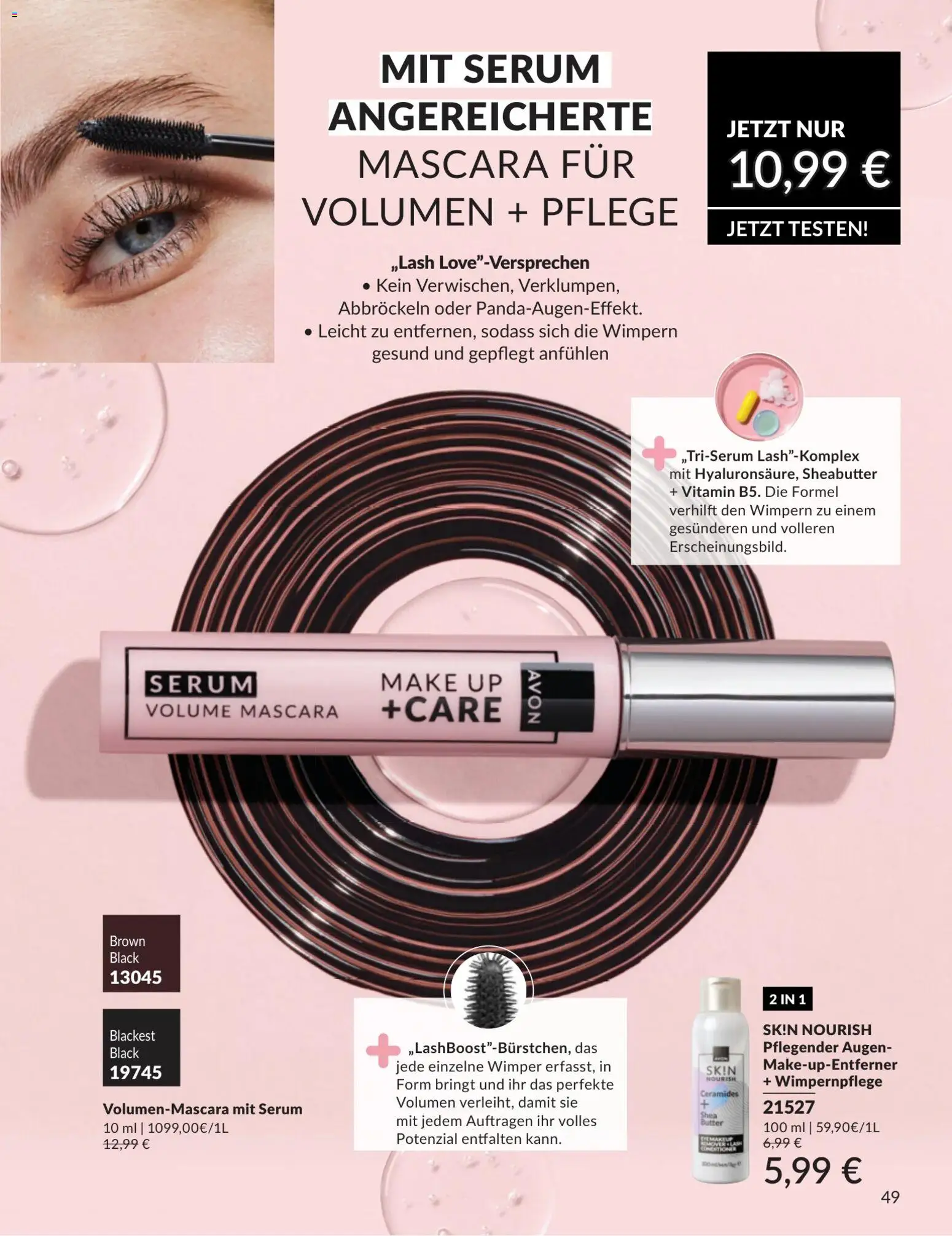 AVON Katalog Juli 2026 – gültig ab 01.07.2026 | Seite: 49 | Produkte: Butter, Mascara, Serum