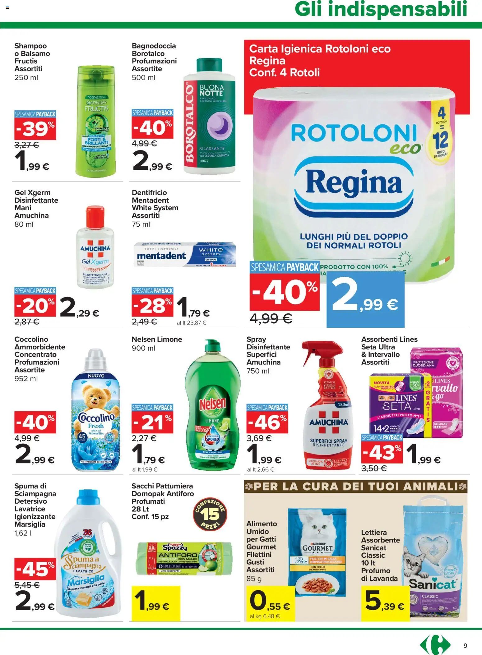 Volantino Carrefour del 30/07/2026 | Pagina: 9 | Prodotti: Limone, Lavatrice, Pattumiera, Profumo