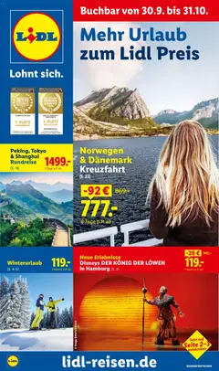 Lidl Reisen Prospekt ab 30.09.2026 gültig