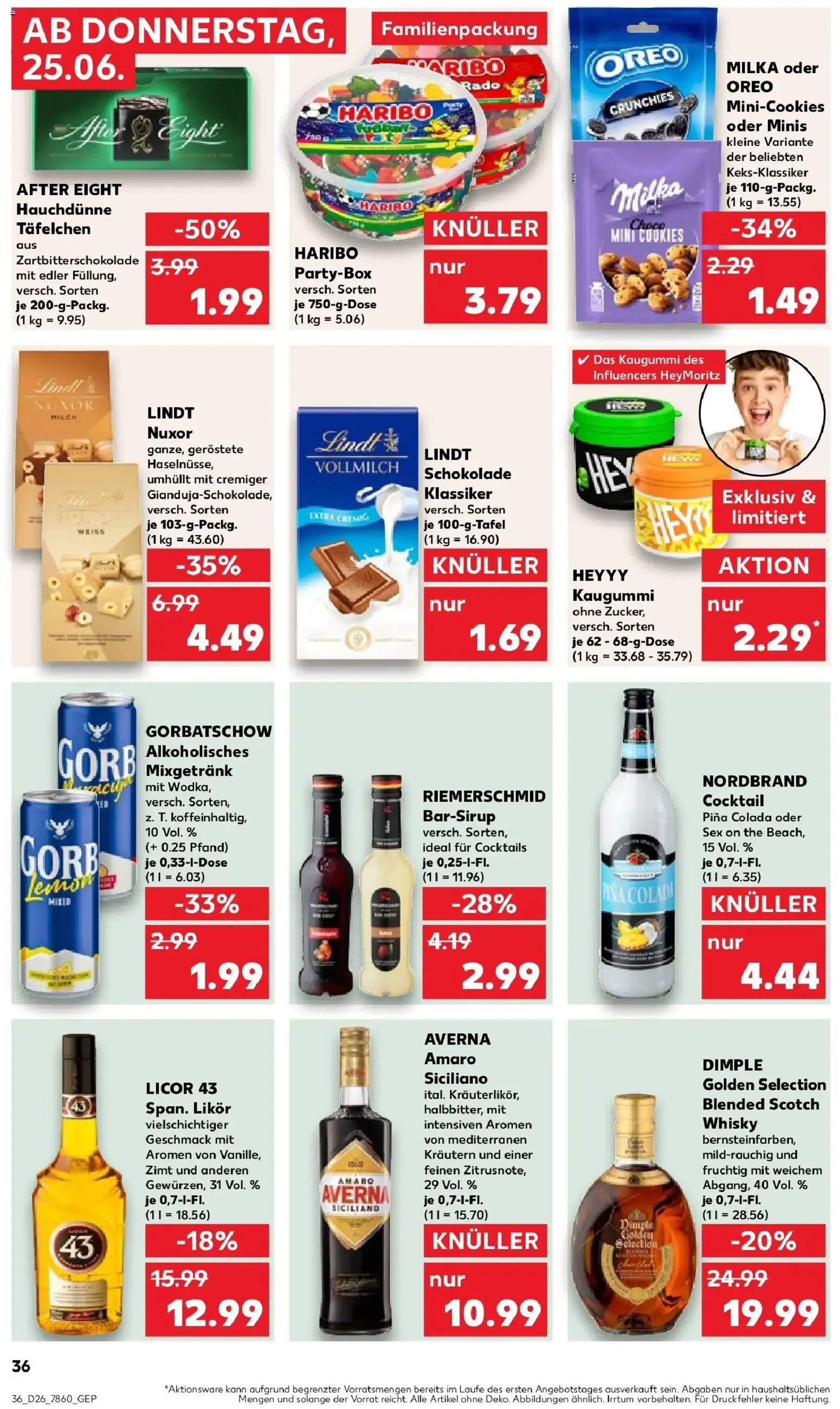Kaufland Prospekt Hauzenberg – gültig ab 22.06.2026 | Seite: 45 | Produkte: Milch, Schokolade, Likör, Lindt