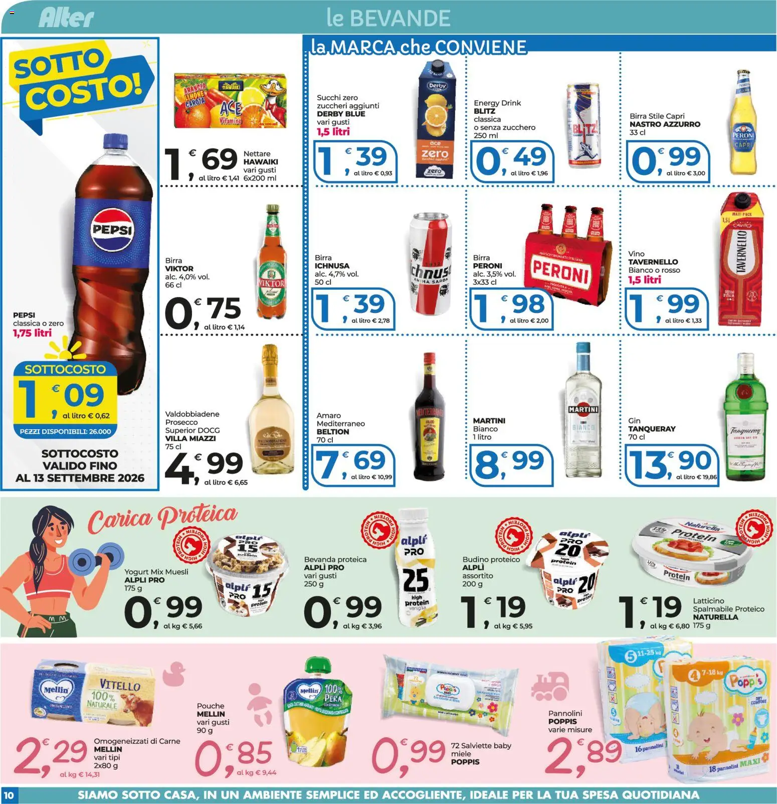 Volantino Alter Discount del 04/09/2026 | Pagina: 10 | Prodotti: Carota, Bevande, Vitello, Amaro