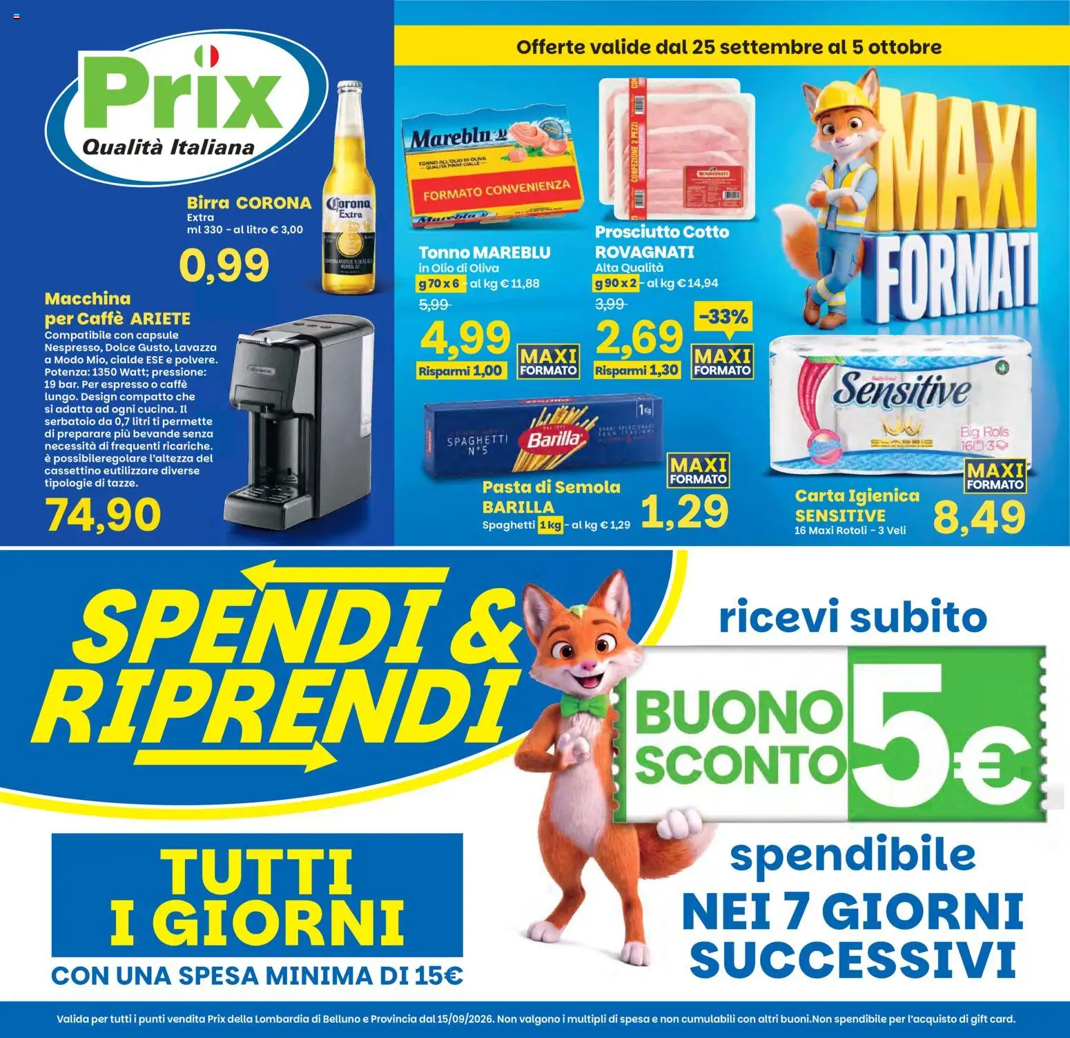 Prix Milano Venerdì 25 Settembre Grandi Risparmi