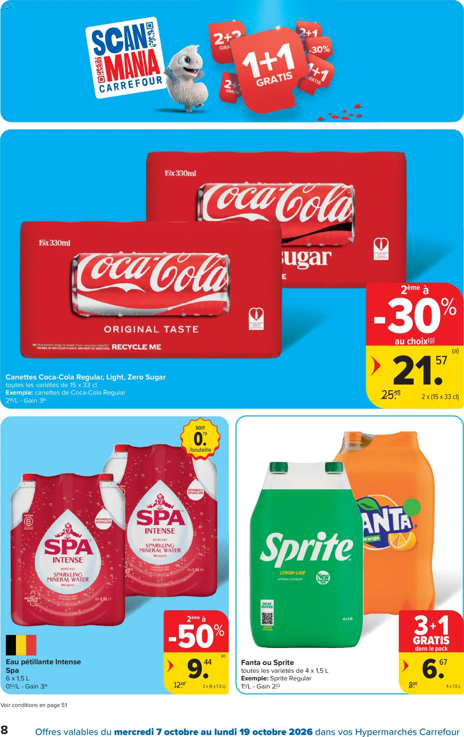 {H1} | Pagina: 8 | Producten: Coca Cola, Fanta, Sprite, Water