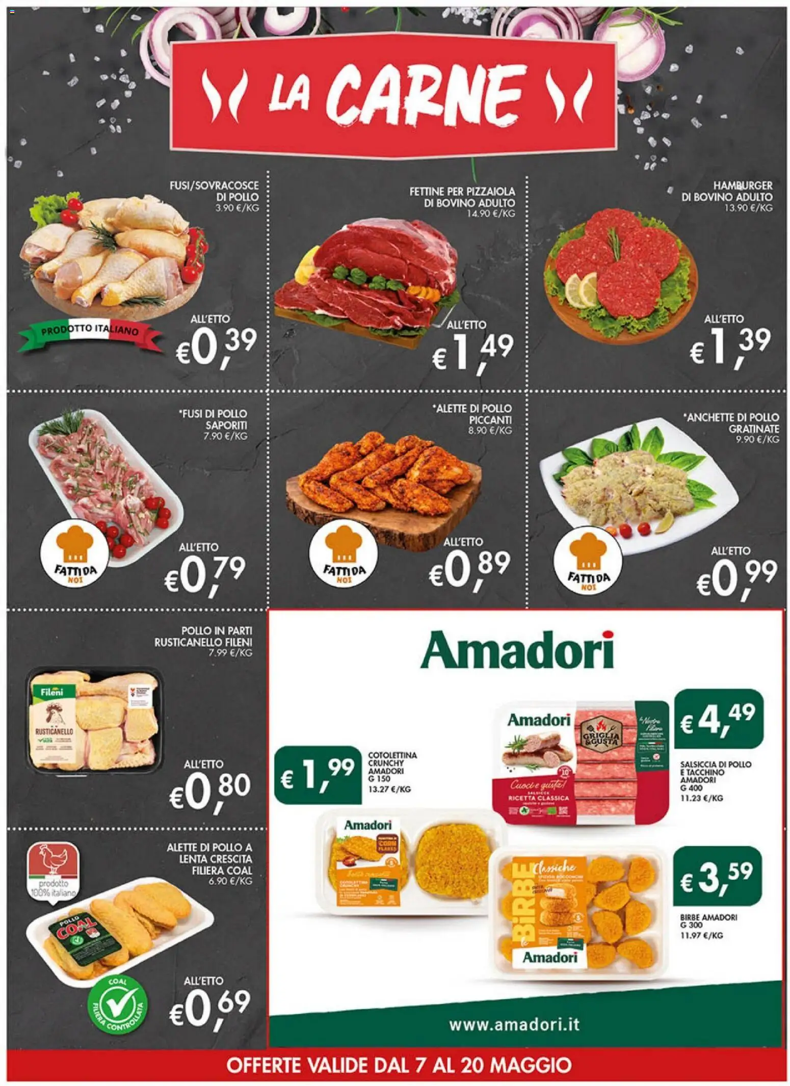 Volantino Coal del 07.05.2026 | Pagina: 8 | Prodotti: Bovino, Pollo, Tacchino, Hamburger