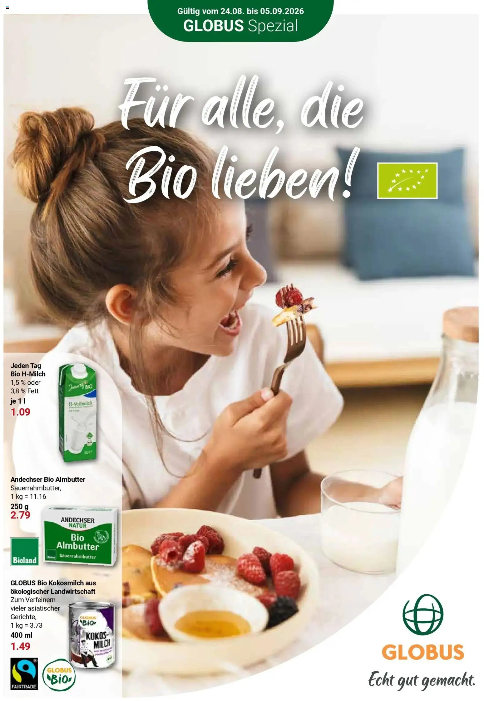Globus Prospekt Schwandorf (ab 24.08.2026) » Angebote online | Seite: 24 | Produkte: Milch, Kokosmilch, Gerichte