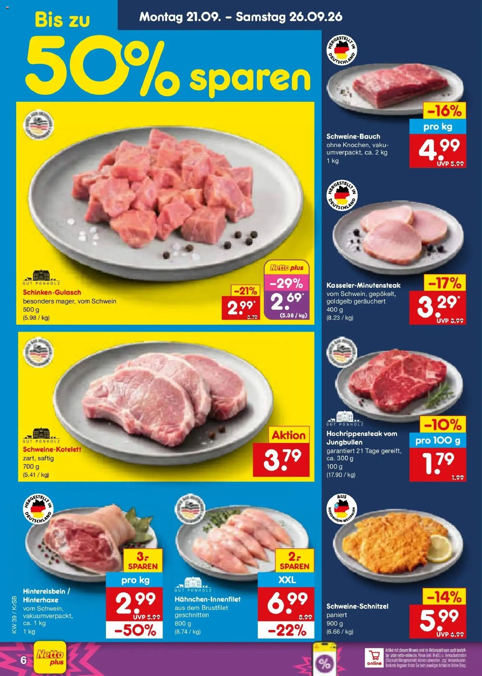 Netto Marken-Discount Prospekt Baesweiler – gültig ab 21.09.2026 | Seite: 10 | Produkte: Schweinebauch