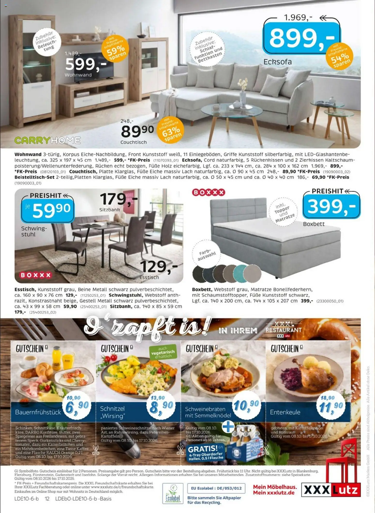 XXXLutz Red Shopping Week – gültig ab 03.10.2026 | Seite: 27 | Produkte: Matratze, Sitzbank, Kaffee, Topper