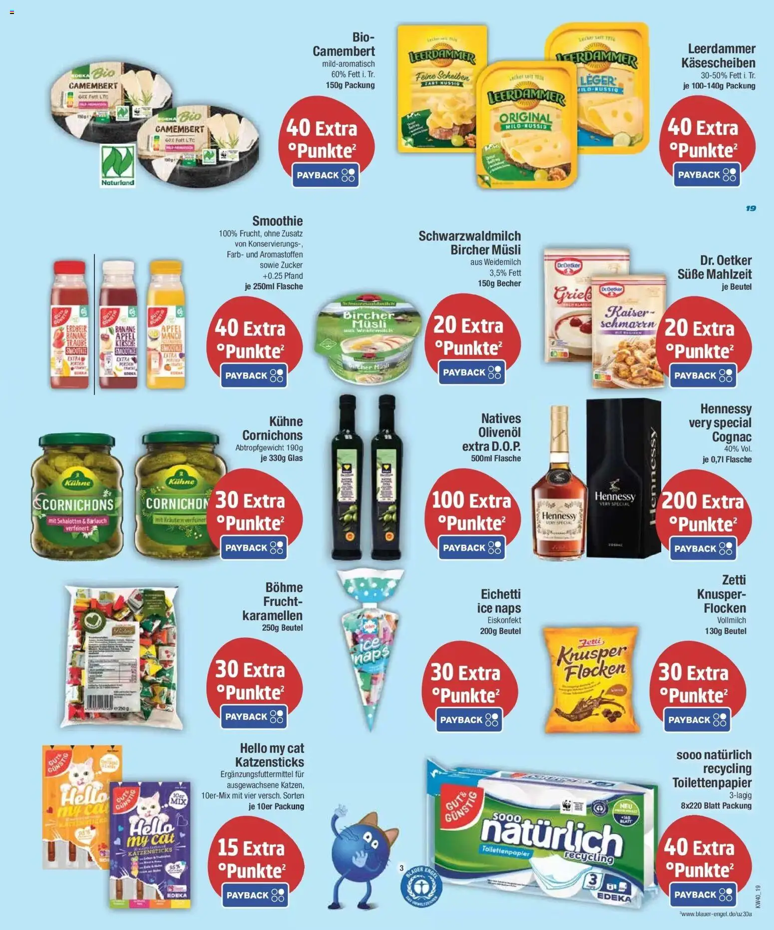 E center Prospekt Deggendorf (ab 28.09.2026) zum Blättern | Seite: 19 | Produkte: Musli, Hennessy, Olivenol, Mango