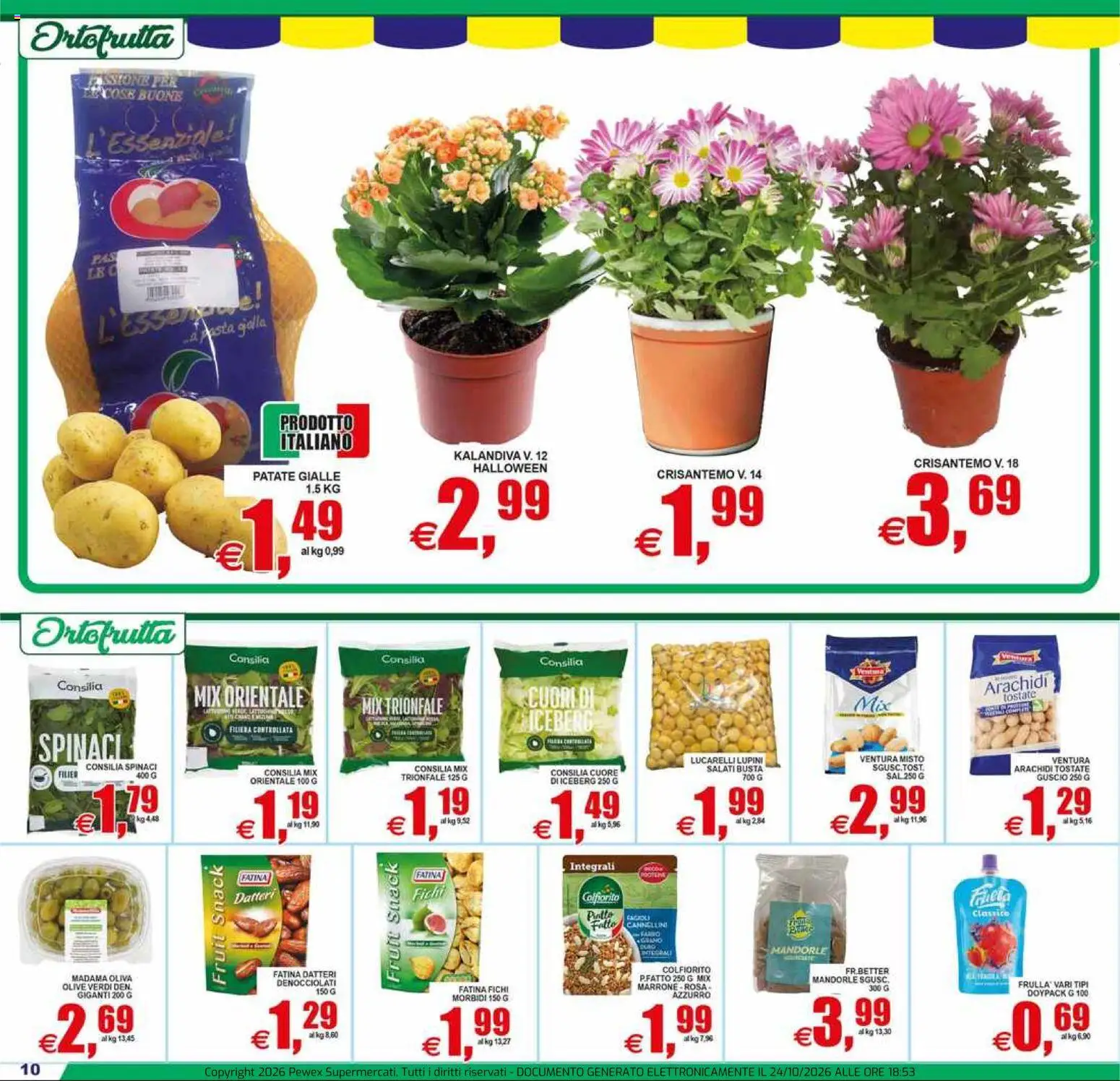 Volantino Pewex del 23/10/2026 | Pagina: 10 | Prodotti: Patate, Fichi, Olive, Arachidi