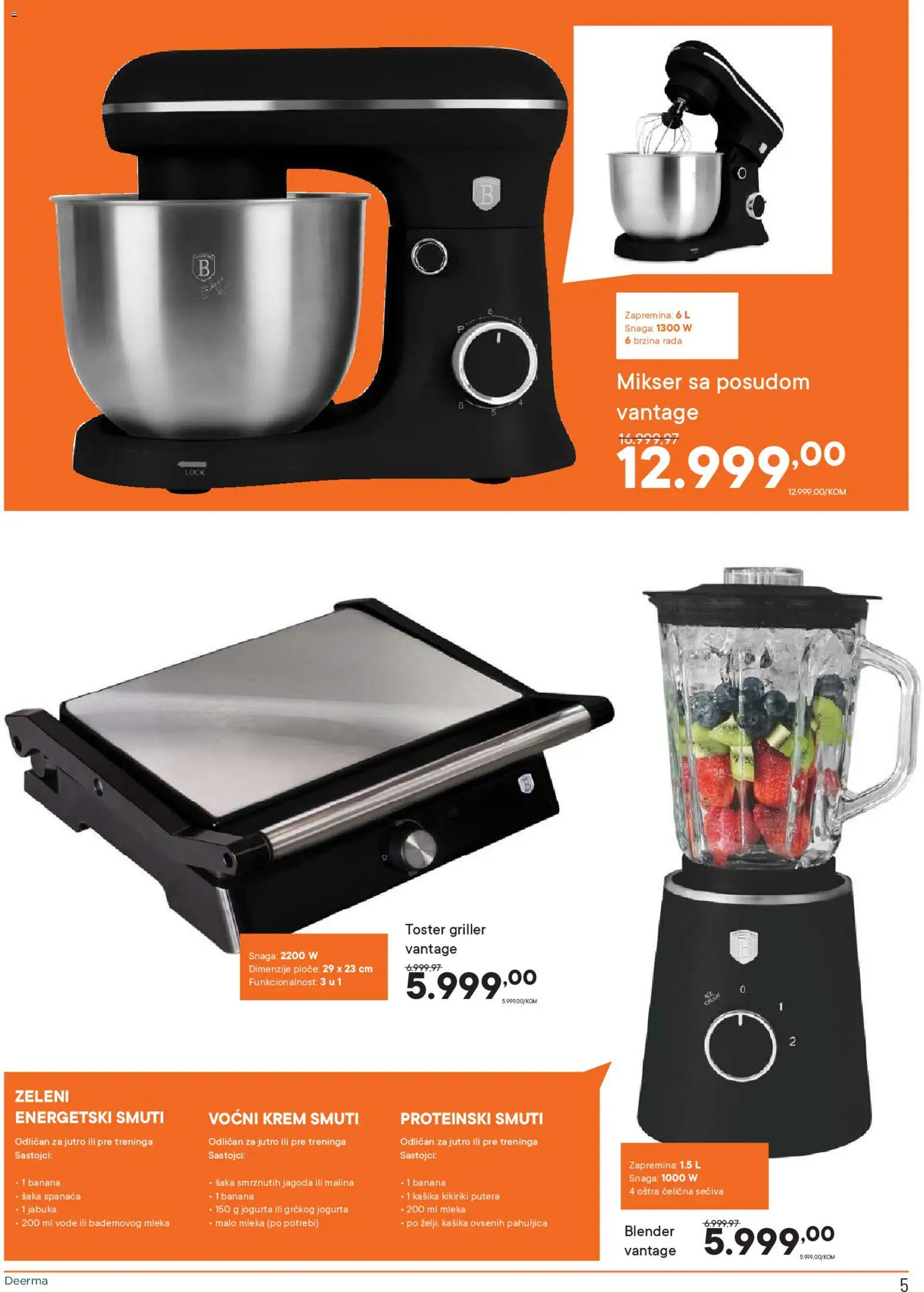 PerSu katalog - važi od 08.01.2026 | Strana: 5 | Proizvode: Banana, Mikser, Toster, Jagoda