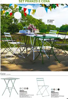 Anteprima del volantino Leroy Merlin volantino Giardino valido a partire dal 01/04/2026 | Pagina: 49 | Prodotti: Tavolo pieghevole, Tavolo, Sedia