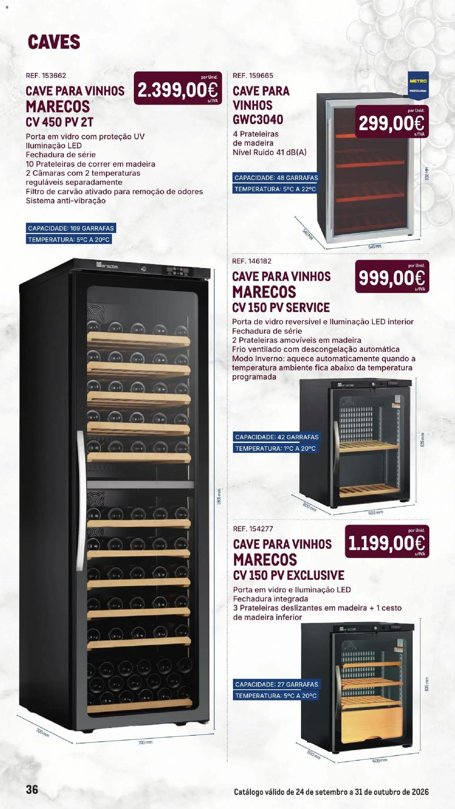Makro Especial Vinhos │ válido de 24/09/2026 | Página: 36 | Produtos: Porta, Iluminação, Carvão ativado